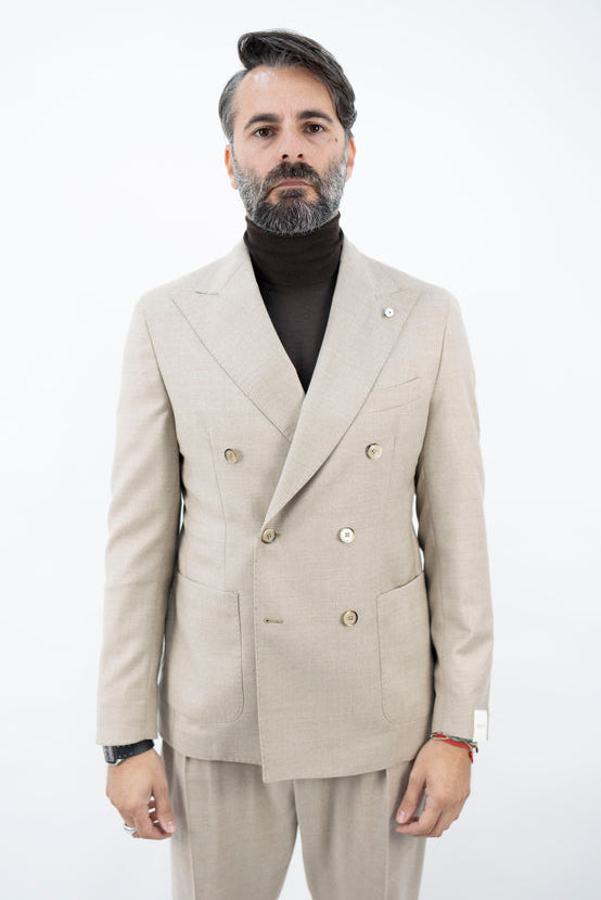 GIACCA TOM DOPPIOPETTO BEIGE 54513/ 4 2686 L.B.M.