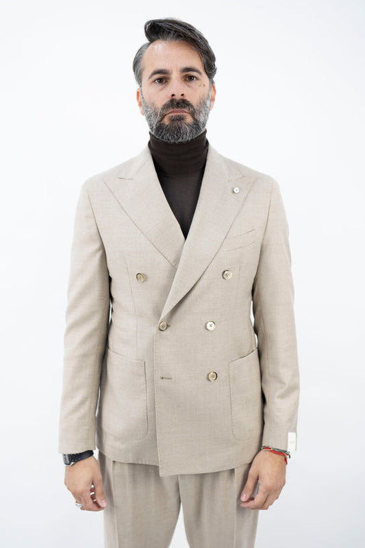 GIACCA TOM DOPPIOPETTO BEIGE 54513/ 4 2686 L.B.M.