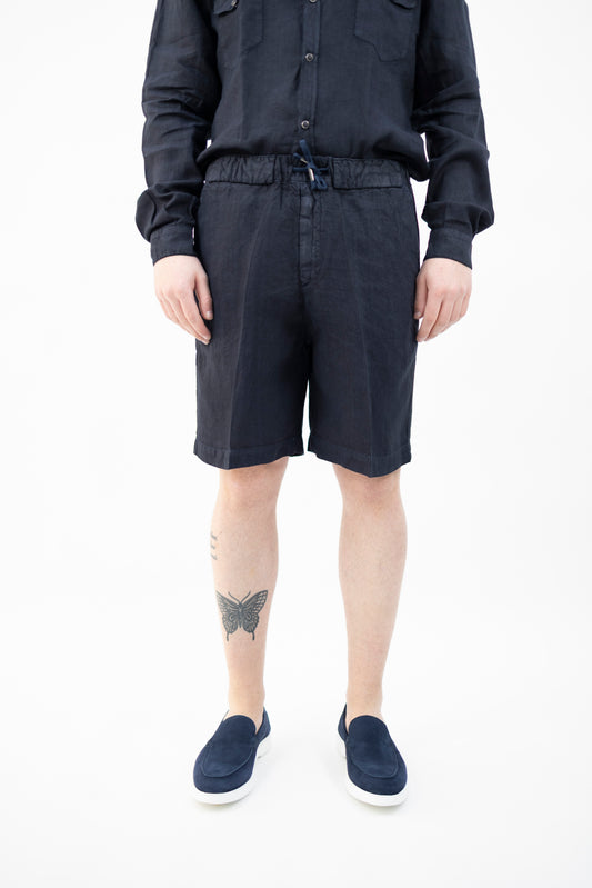 BERMUDA CIL20 PAJAMA IN LINO  BLUE  InLinum