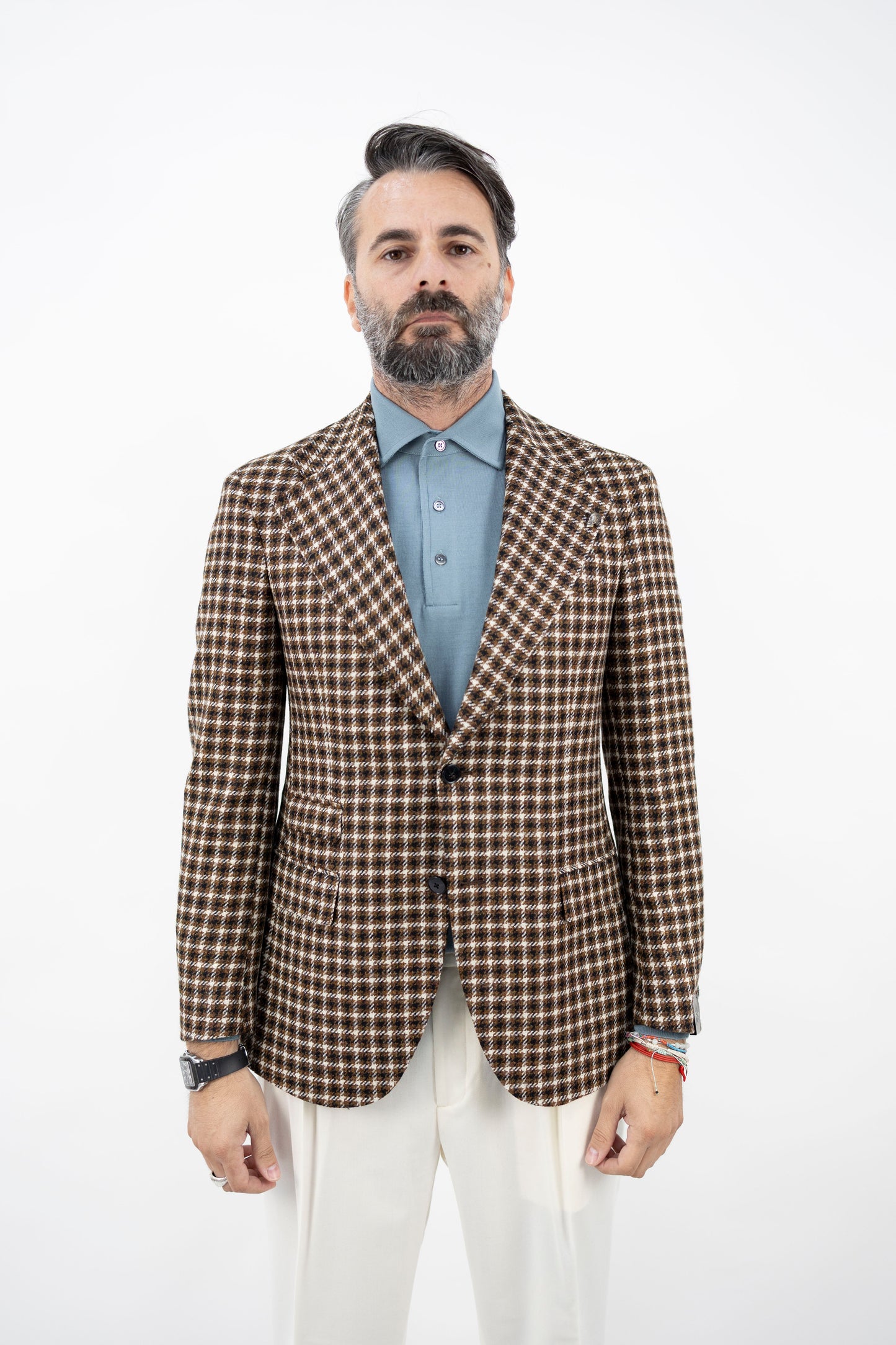 GIACCA MONOPETTO PIED DE POULE 52543/1 2749 GABRIELE PASINI