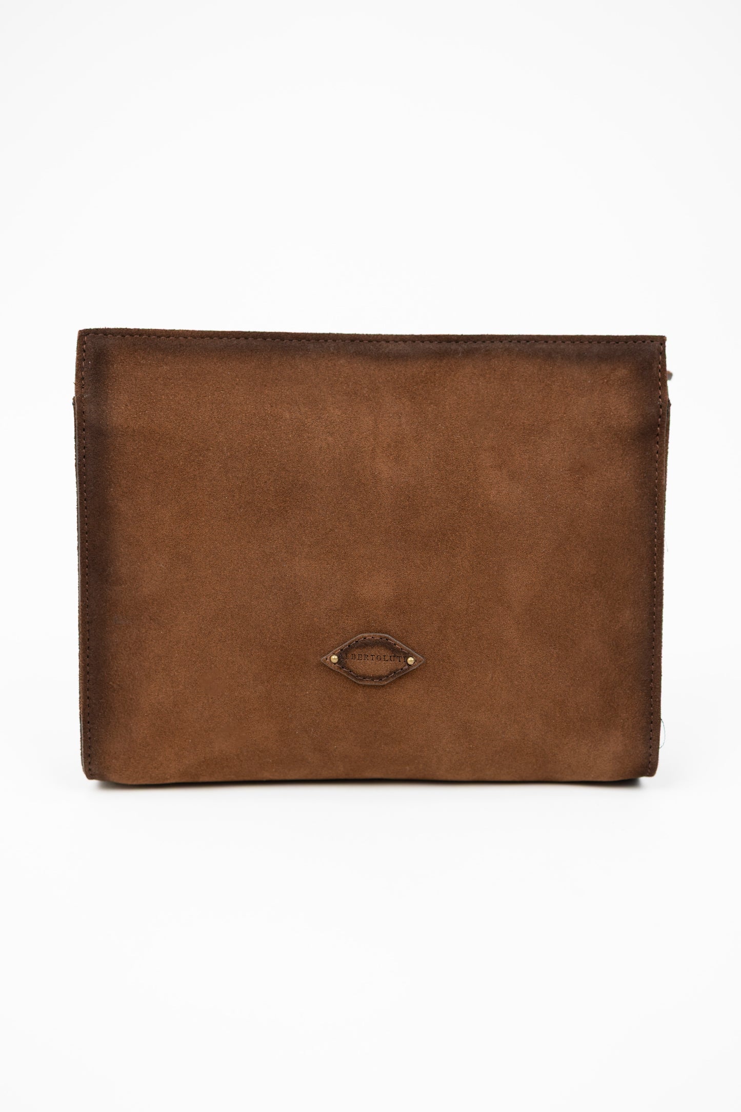 POCHETTE BOTTONE SUEDE BRUCIATO Alberto Luti
