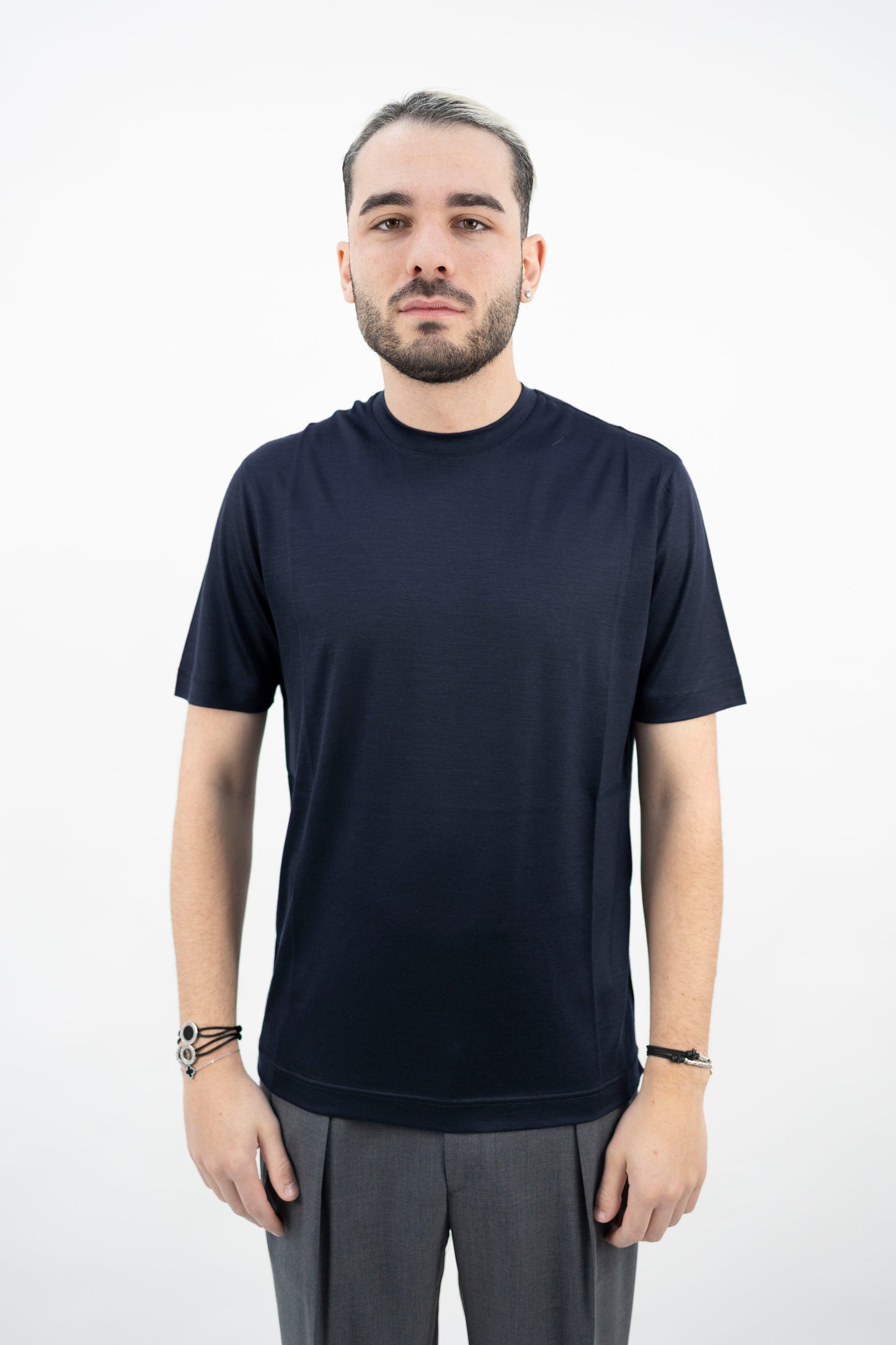 T-SHIRT BLU MERINO TSMC JROYAL 890 Filippo De Lurentiis