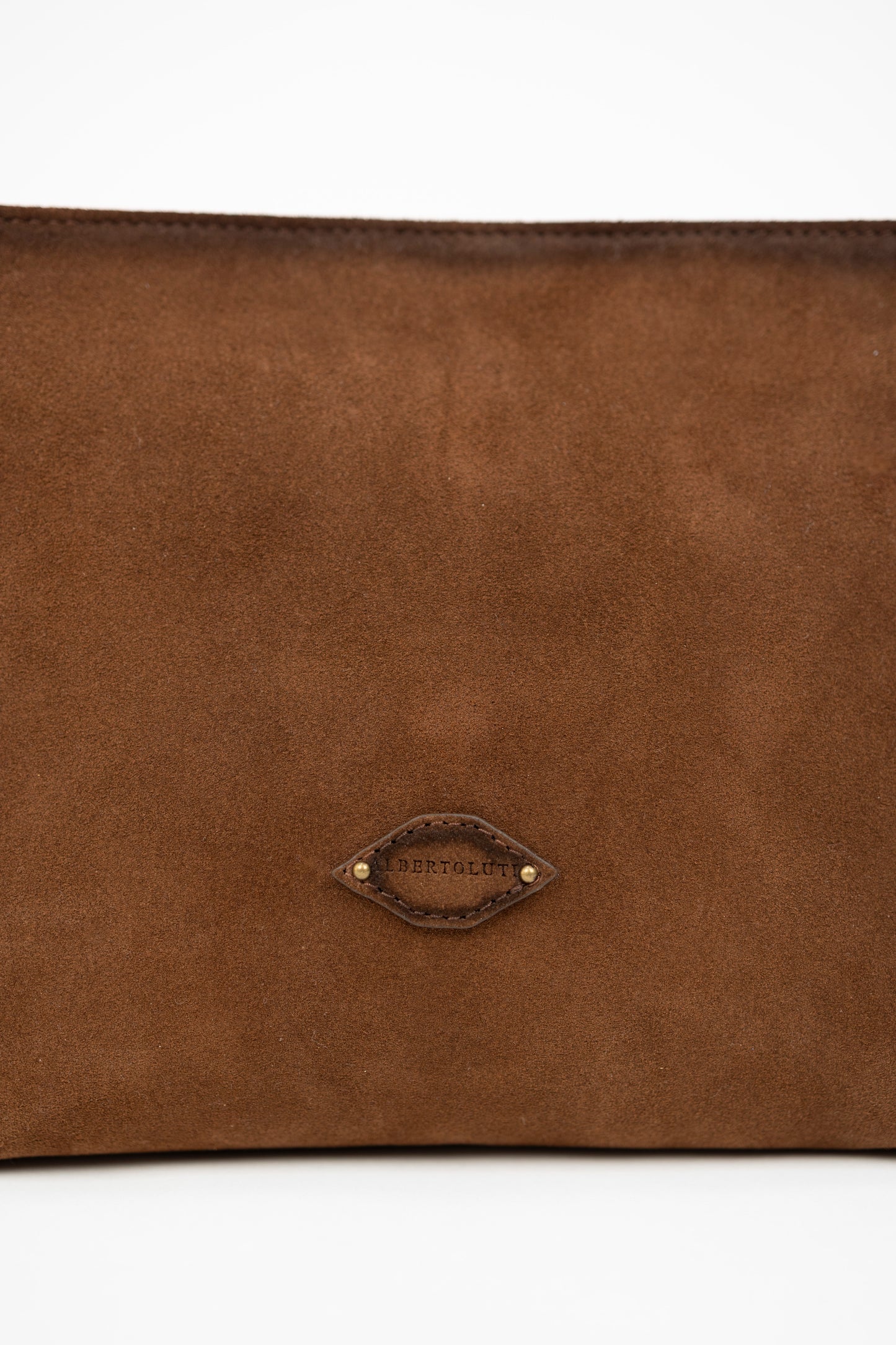 POCHETTE BOTTONE SUEDE BRUCIATO Alberto Luti