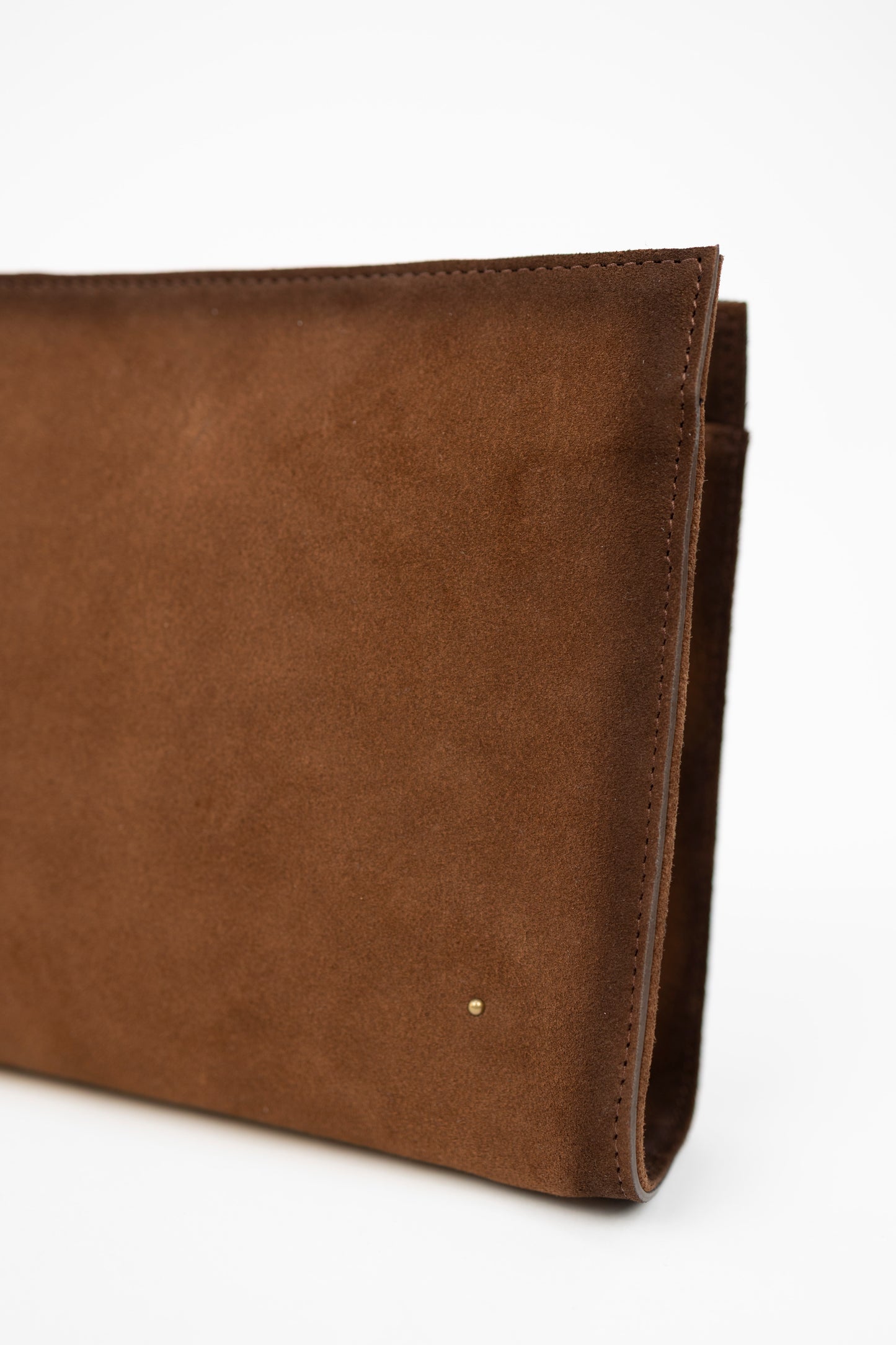 POCHETTE BOTTONE SUEDE BRUCIATO Alberto Luti
