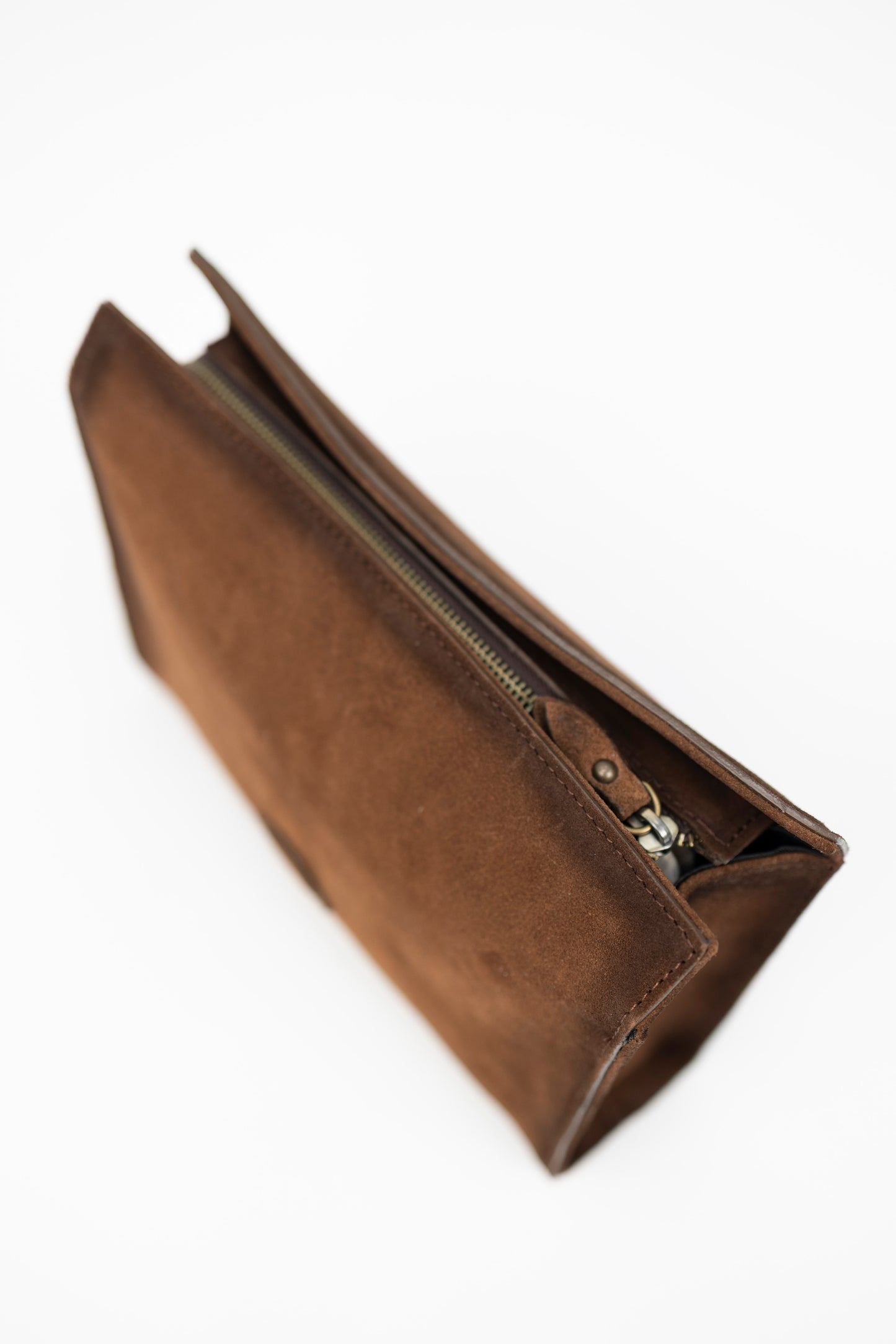 POCHETTE BOTTONE SUEDE BRUCIATO Alberto Luti