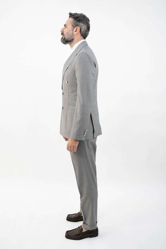 ABITO TAURASIQUQD VITALE BARBERIS GESSATO 300182B 053 Quattro decimi BY Briglia