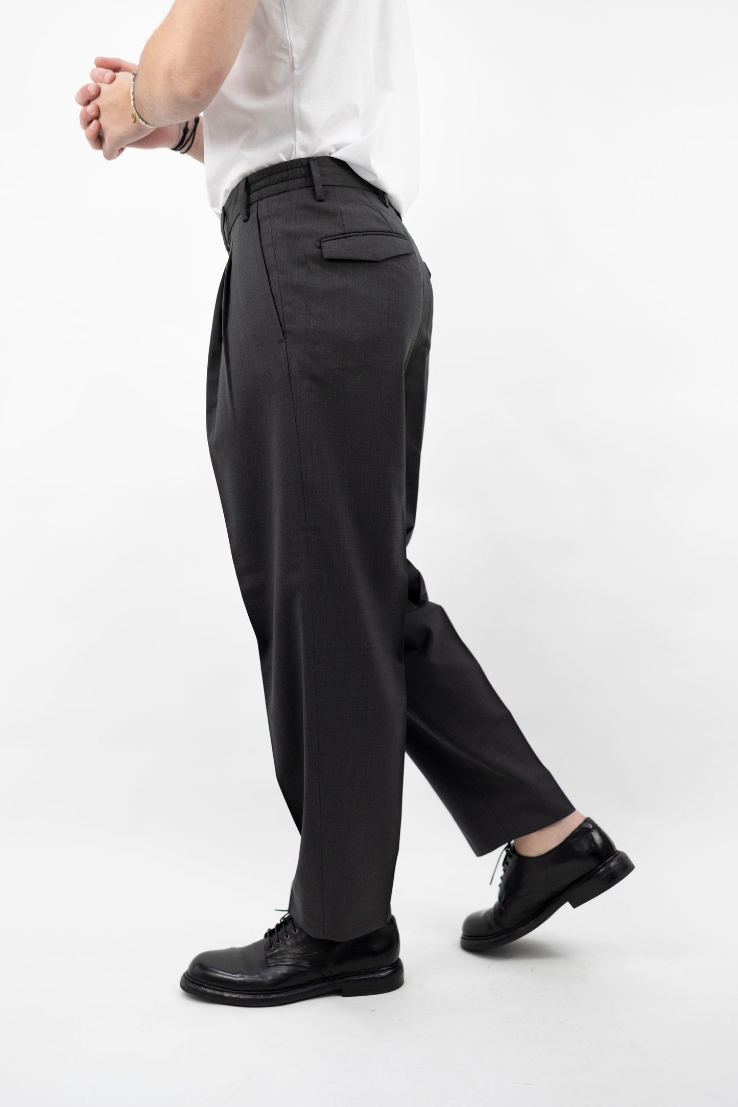 PANTALONE MISTO LANA GRIGIO ASTORIASQD 400100 080 Quattro decimi BY Briglia