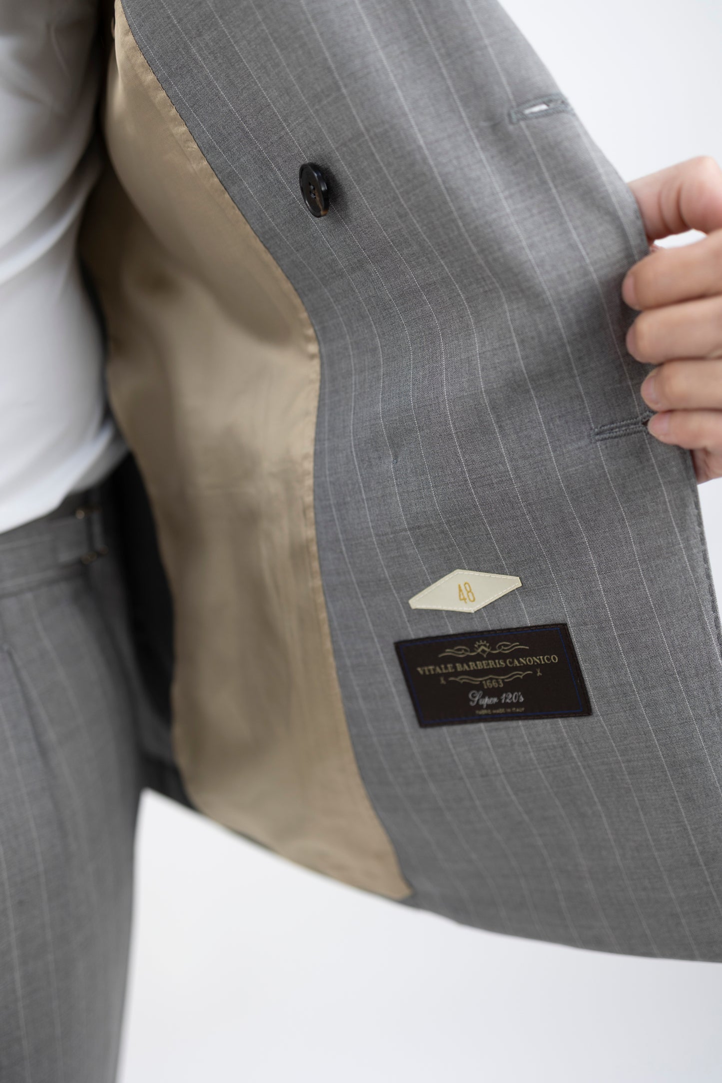 ABITO TAURASIQUQD VITALE BARBERIS GESSATO 300182B 053 Quattro decimi BY Briglia