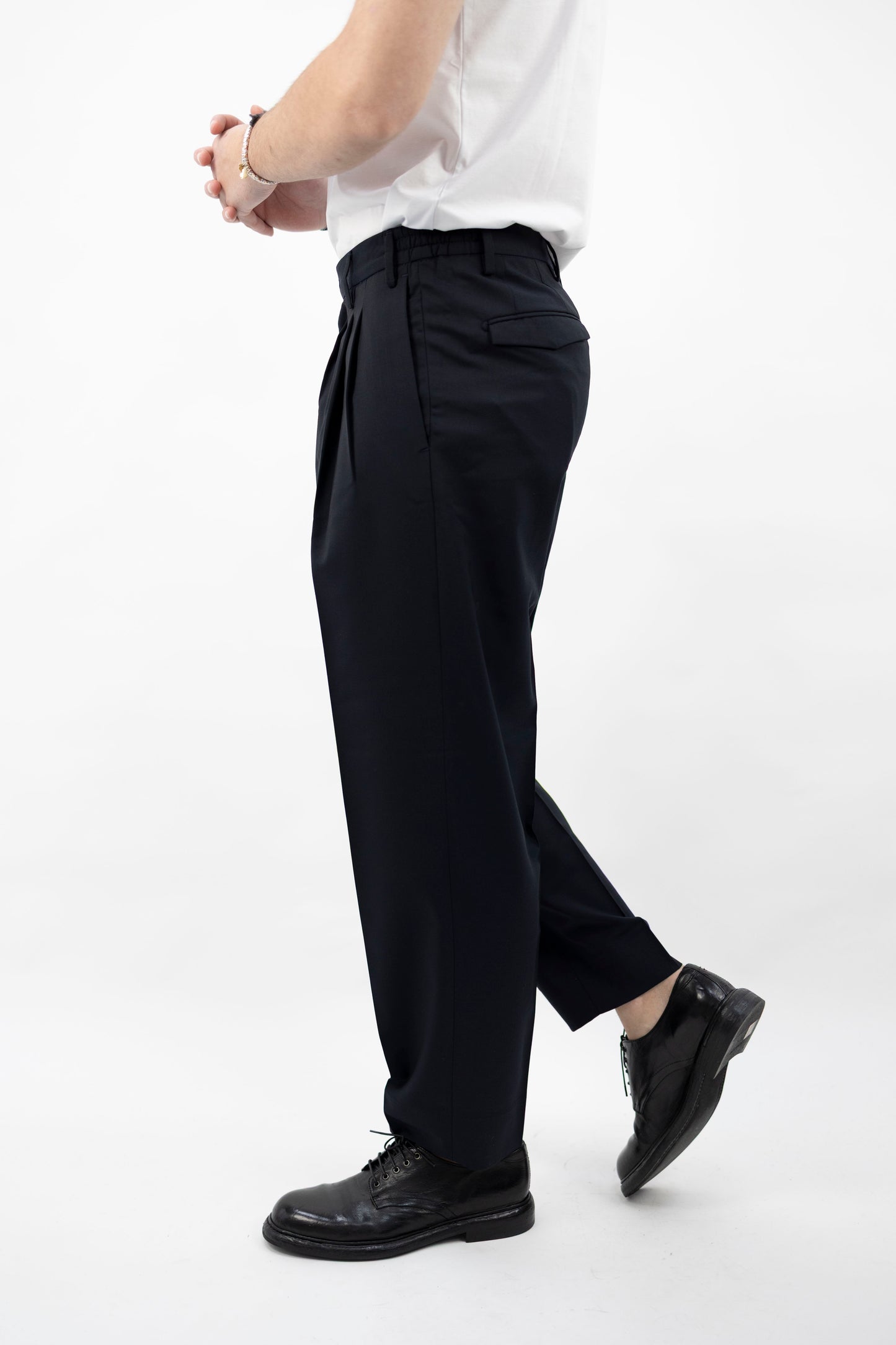 PANTALONE MISTO LANA NAVY ASTORIASQD 400100 011 Quattro decimi BY Briglia