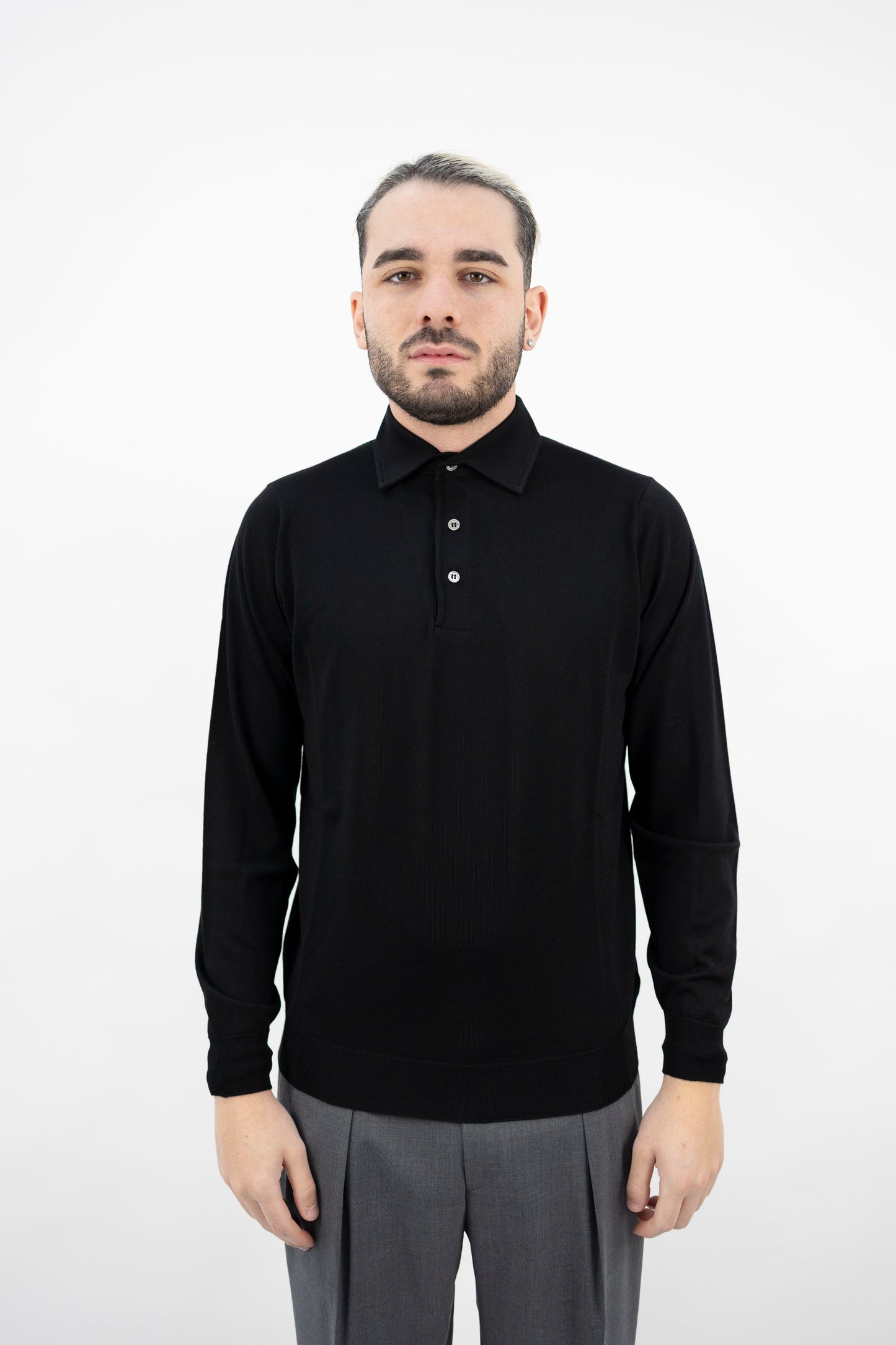 POLO NERO LANA SUPER FINE PL1MLPAR/RM16R 990 Filippo De Lurentiis