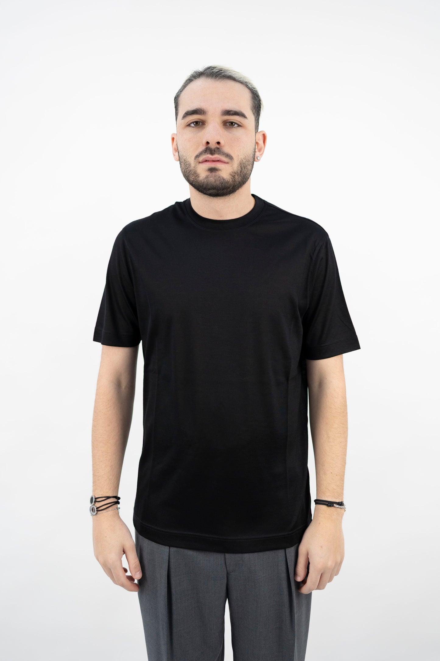 T-SHIRT NERO MERINO TSMC JROYAL 990 Filippo De Lurentiis