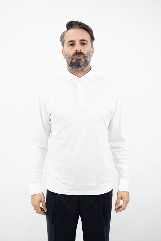 POLO IN JERSEY BIANCA SJGVBENUA1 GUGLIELMINOTTI