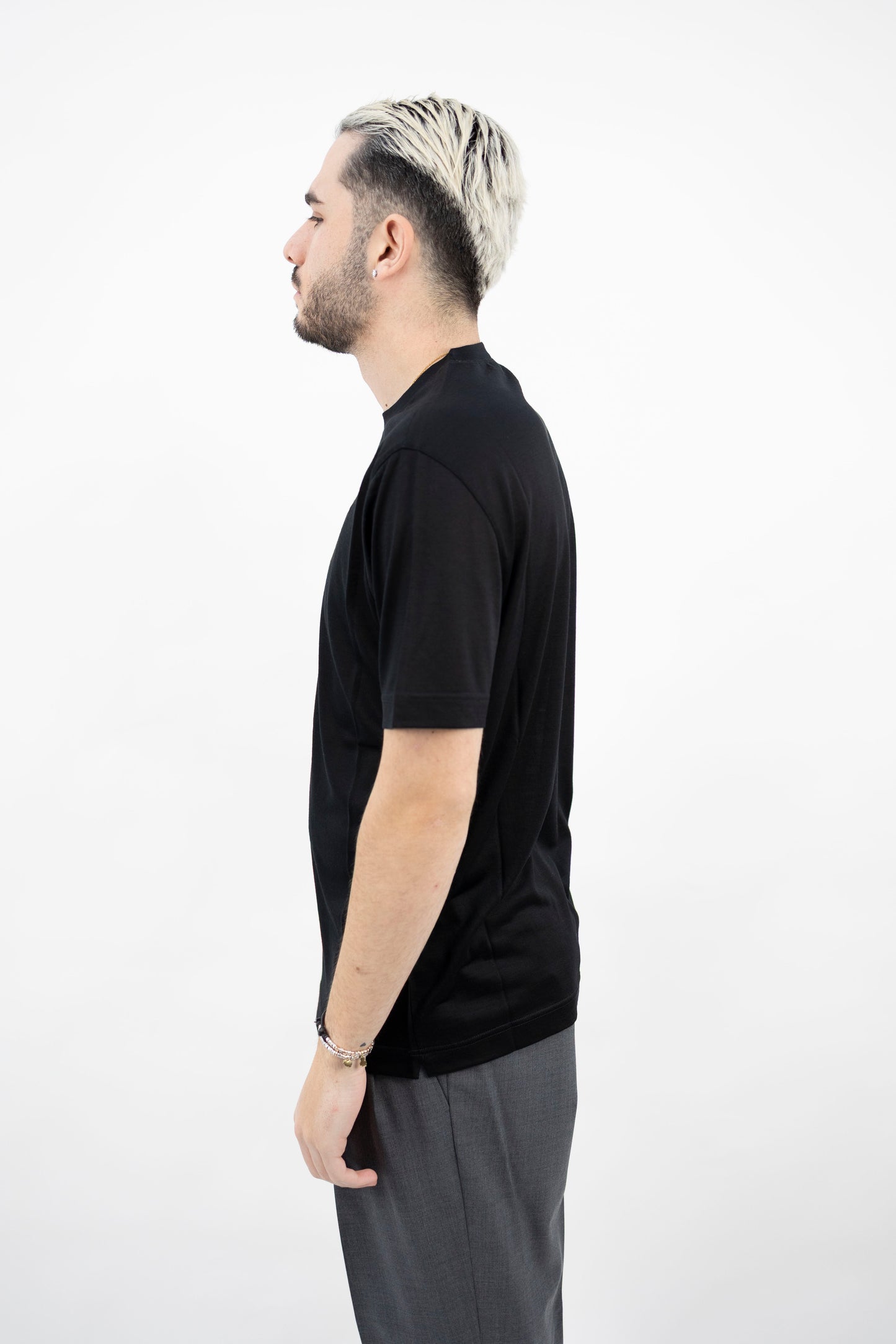 T-SHIRT NERO MERINO TSMC JROYAL 990 Filippo De Lurentiis