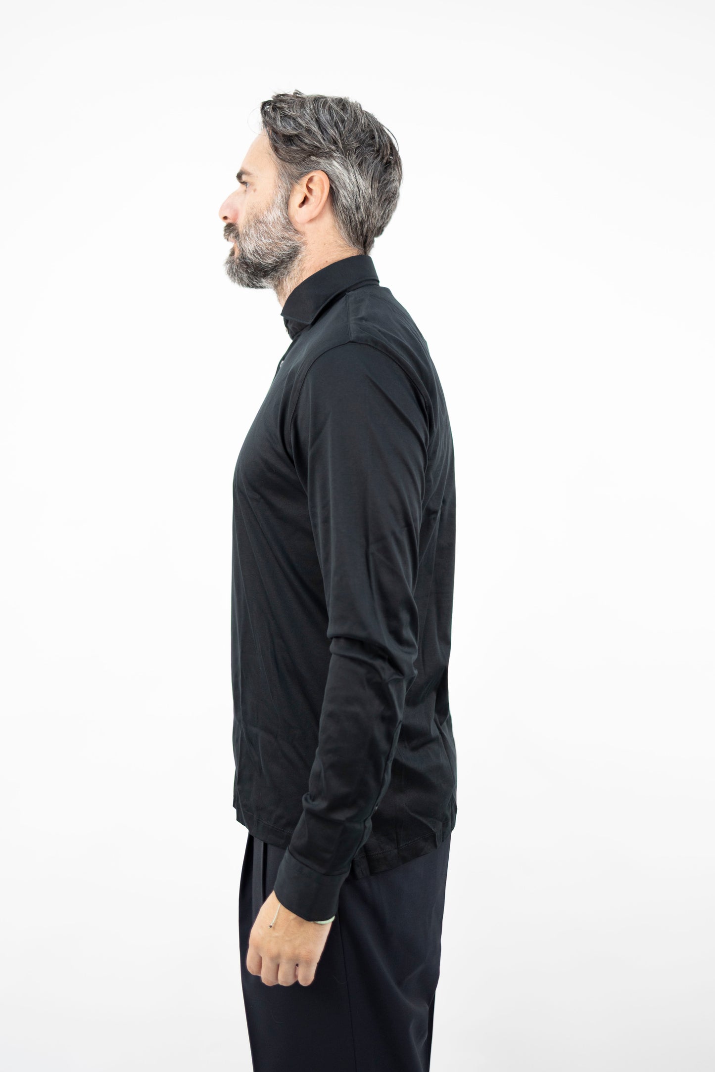 POLO IN JERSEY NERO SJGVBENUY1 GUGLIELMINOTTI