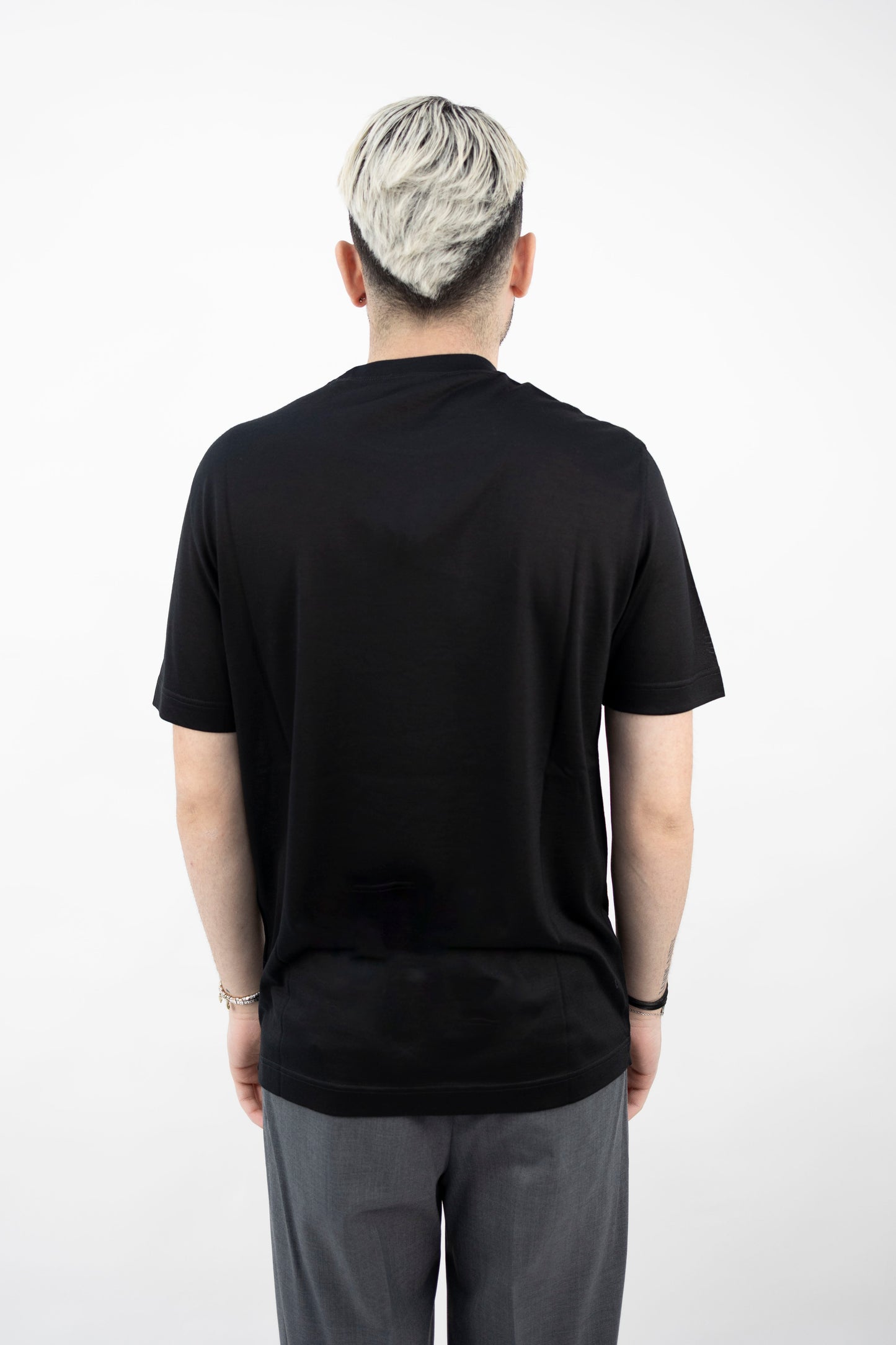 T-SHIRT NERO MERINO TSMC JROYAL 990 Filippo De Lurentiis