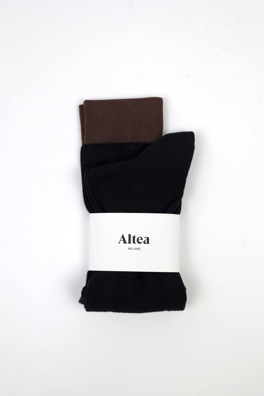 CALZINO LUNGO NERO E MARRONE 2568000/01 Altea