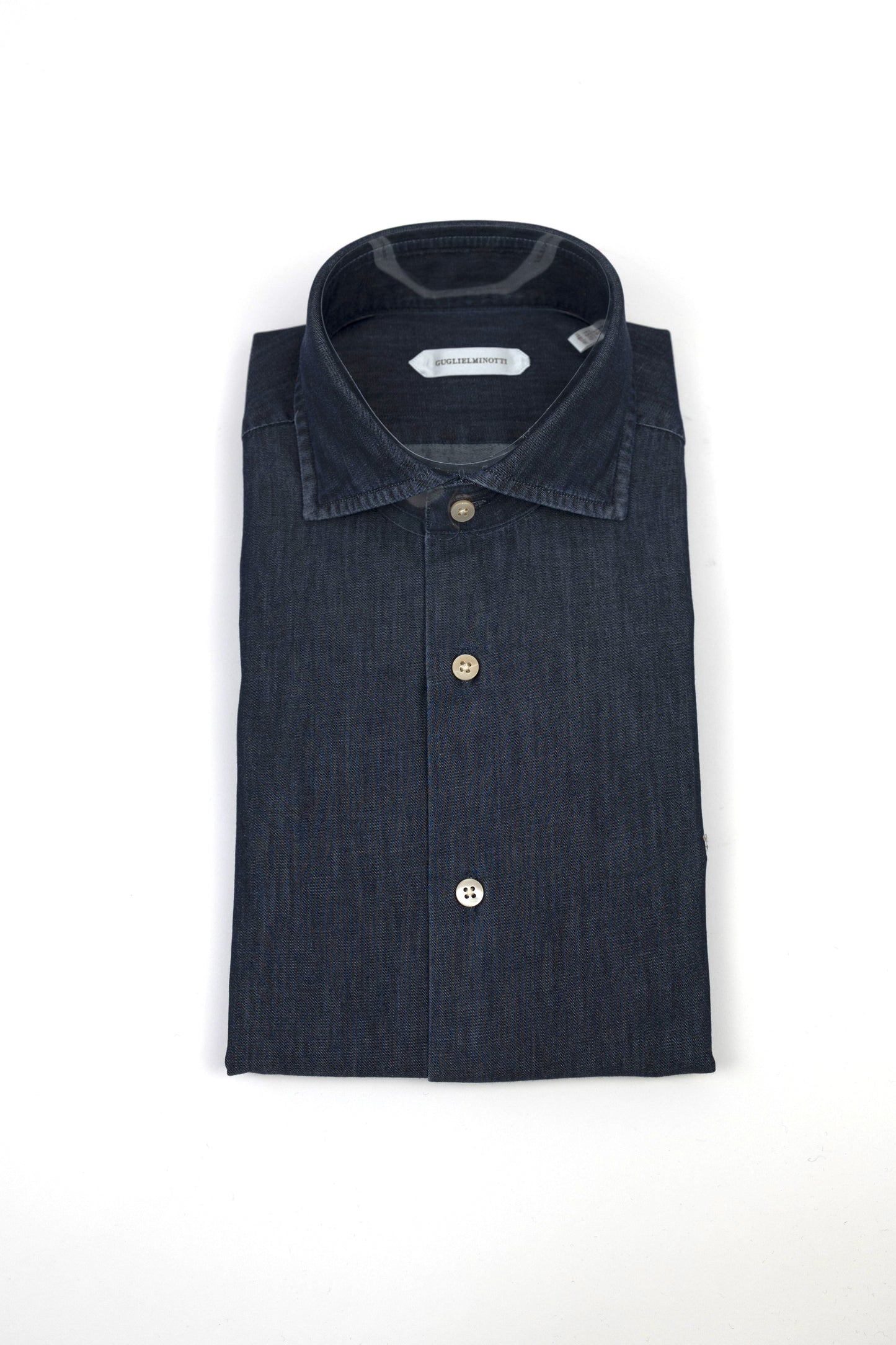 CAMICIA COTONE DENIM SCURO 1JFNGDEUZ1 GUGLIELMINOTTI