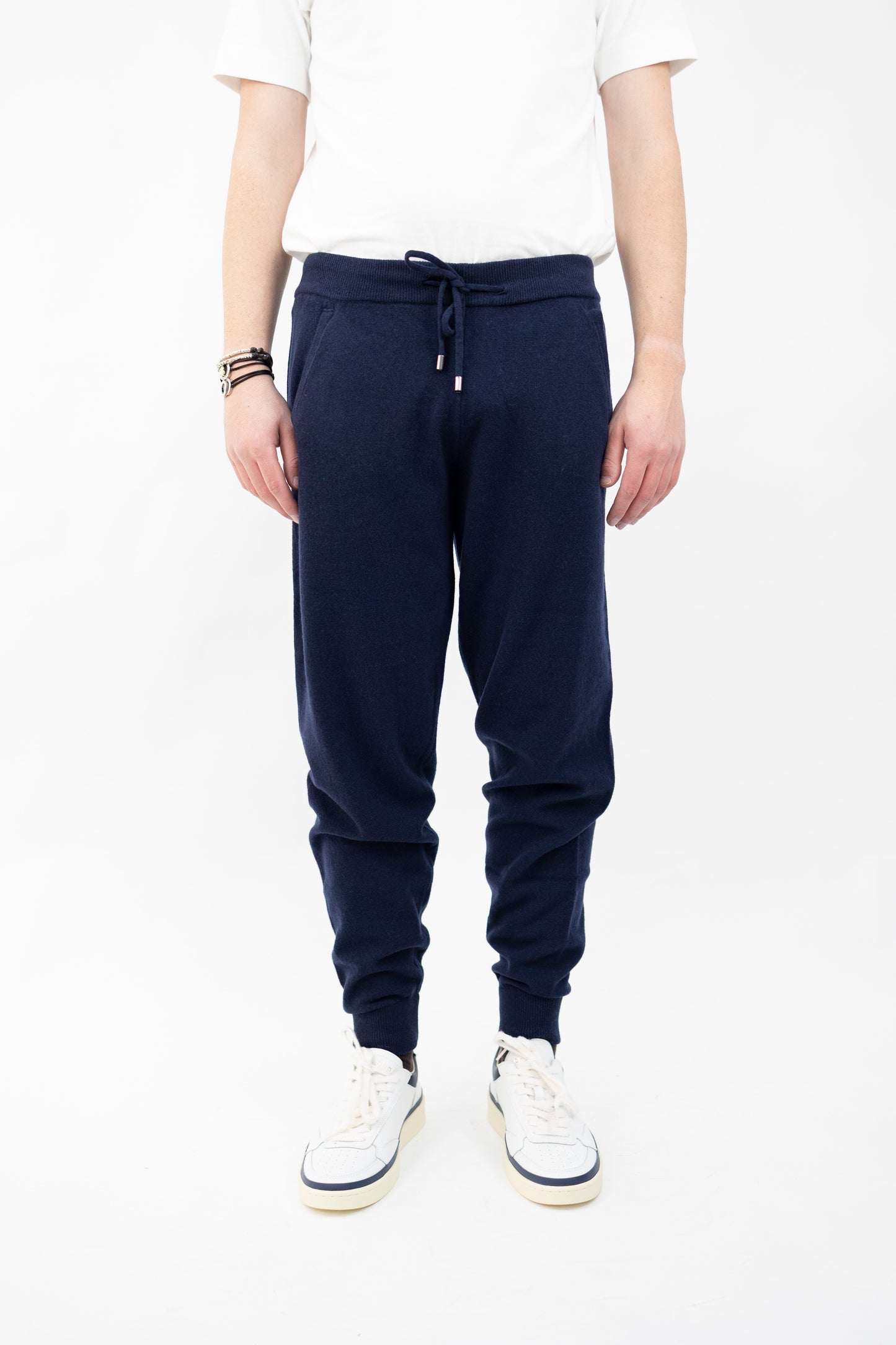 PANTALONE JOGGER IN LANA&CASHMERE BLU DF0034P 023 DANIELE FIESOLI