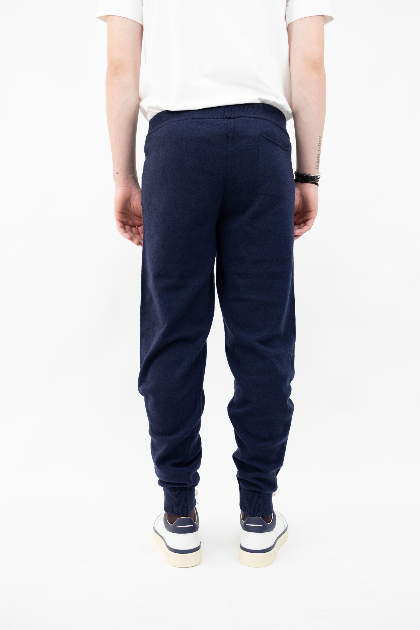 PANTALONE JOGGER IN LANA&CASHMERE BLU DF0034P 023 DANIELE FIESOLI