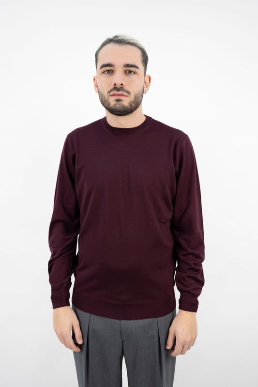 GIROCOLLO IN LANA MERINO BORDEAUX GC1ML RM16R 371  Filippo De Lurentiis