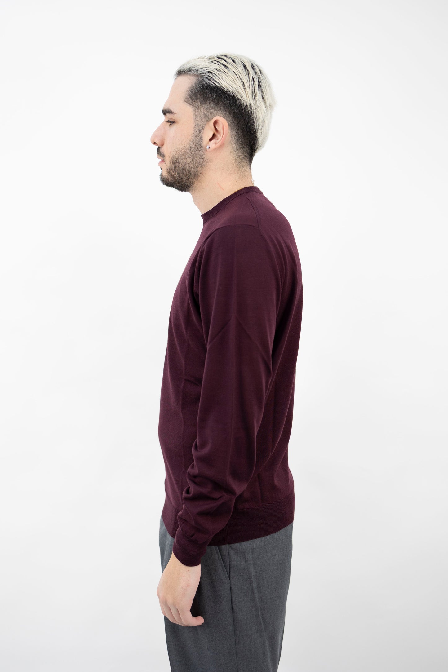 GIROCOLLO IN LANA MERINO BORDEAUX GC1ML RM16R 371  Filippo De Lurentiis