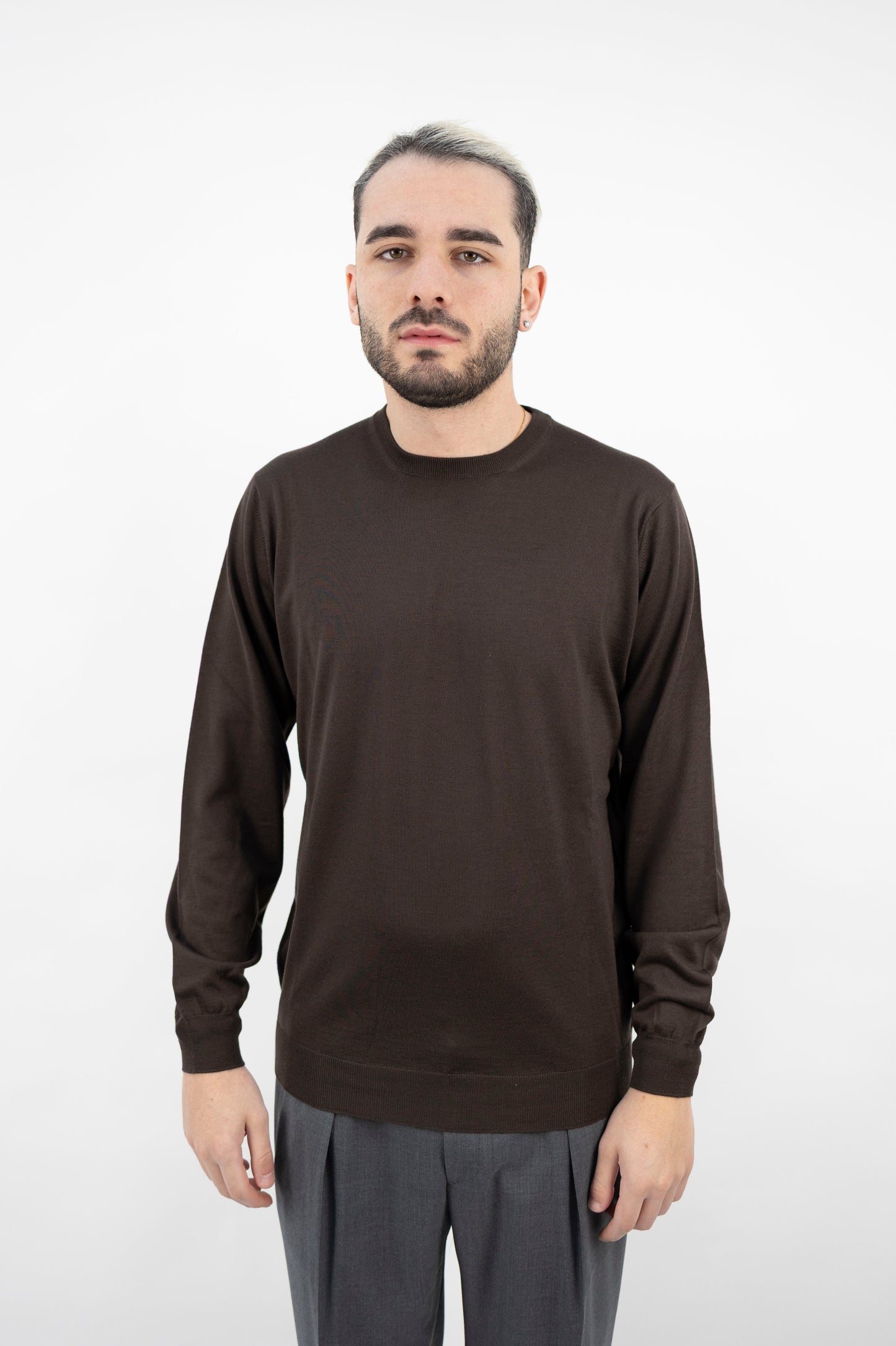 GIROCOLLO IN LANA MERINO CIOCCOLATO GC1ML RM16R 280 Filippo De Lurentiis