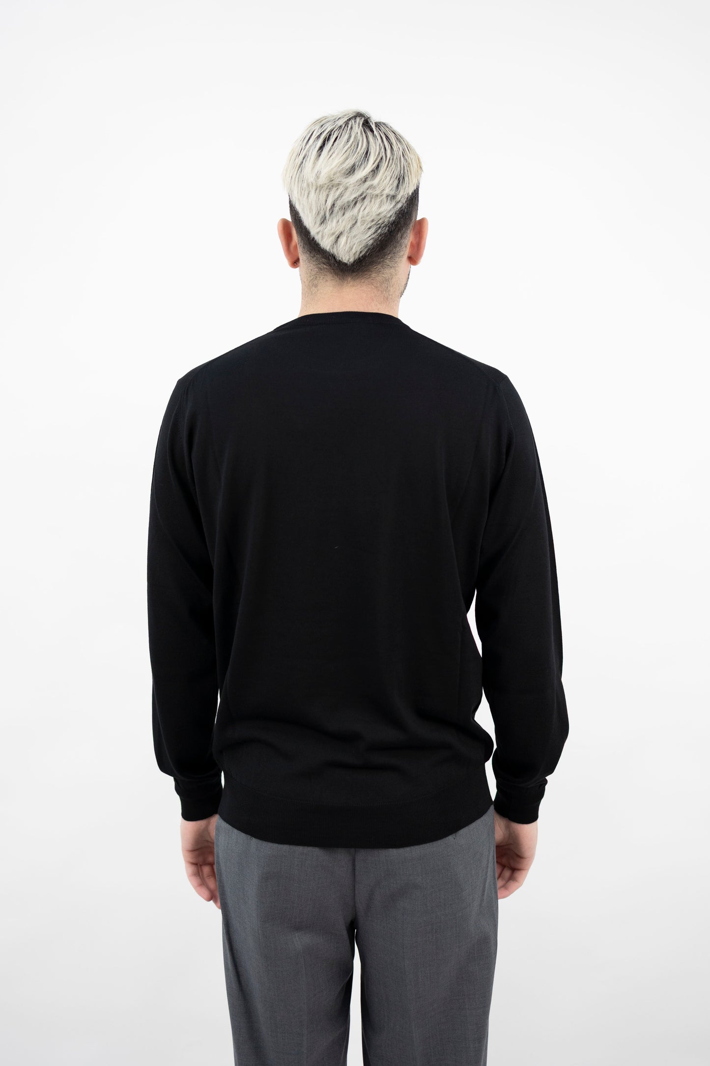 GIROCOLLO IN LANA MERINO NERO GC1ML RM16R 990 Filippo De Lurentiis