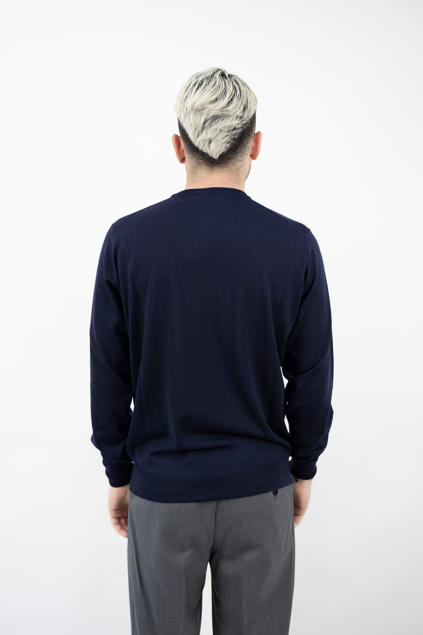 GIROCOLLO IN LANA MERINO INDACO GC1ML RM16R 880 Filippo De Lurentiis