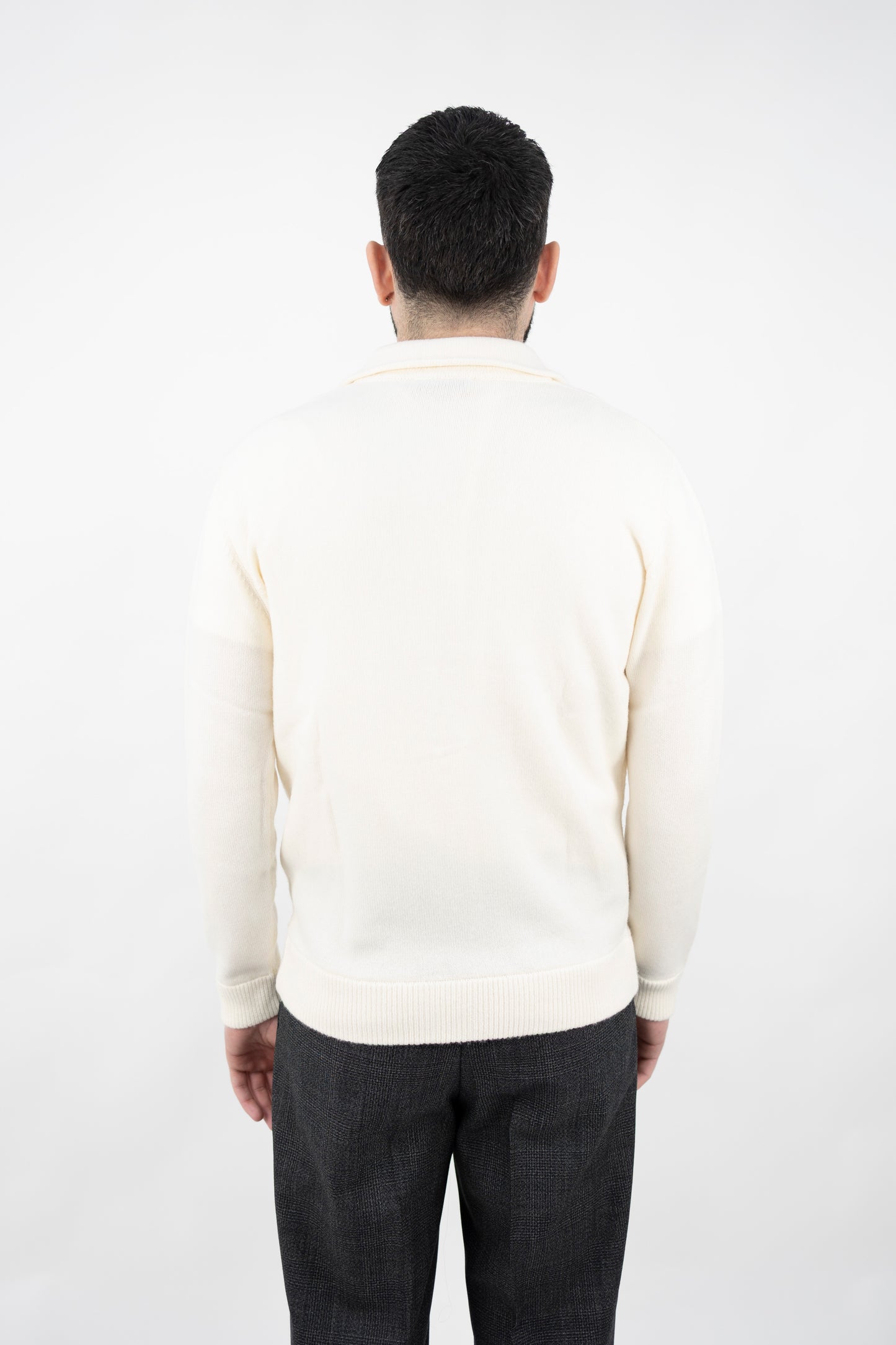 CARDIGAN IN LANA&CASHMERE ECRU DC9-18349 Della Ciana