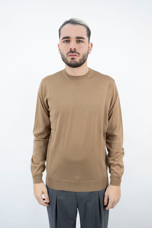 GIROCOLLO IN LANA MERINO SABBIA GC1ML RM16R 061 Filippo De Lurentiis