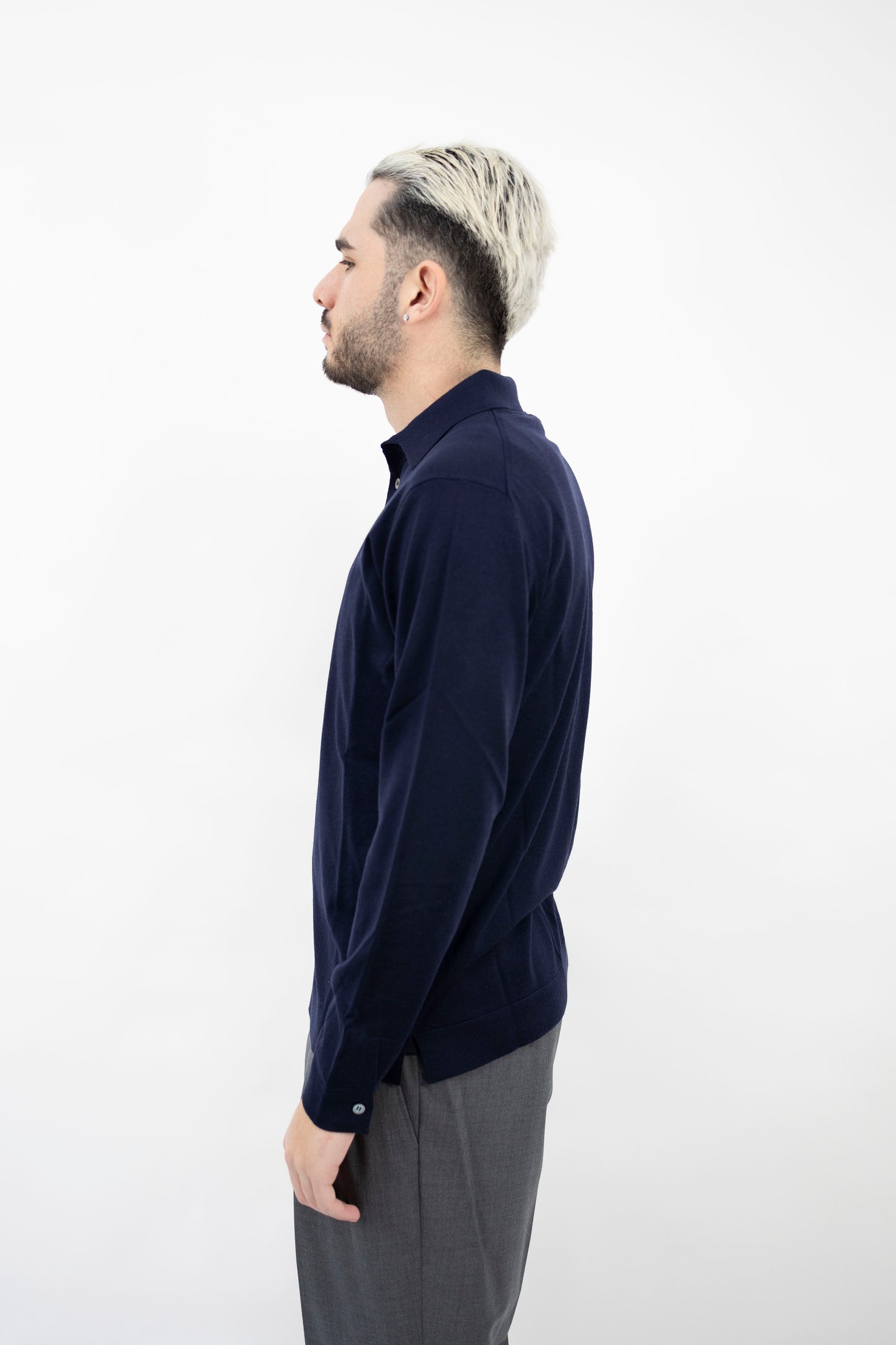 POLO CAMICIA IN LANA INDACO CA0MLB RM16R 880 Filippo De Lurentiis