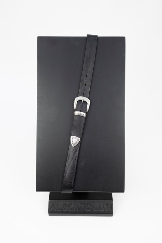 CINTURAIN PELLE 751/30 NERO Alberto Luti