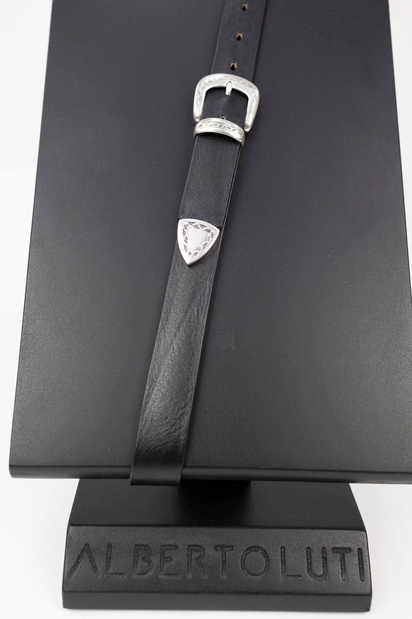 CINTURAIN PELLE 751/30 NERO Alberto Luti