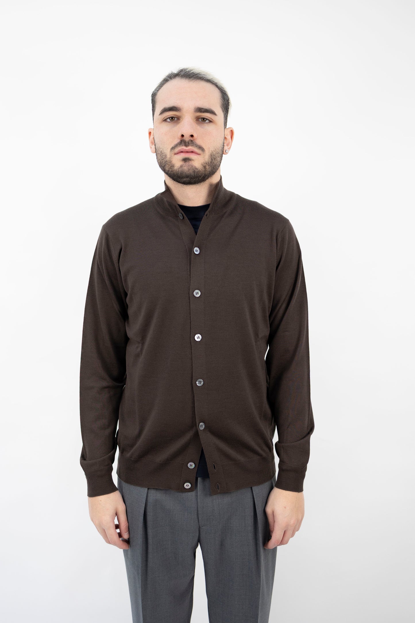 BLUSOTTO IN LANA CIOCCOLATO BB1ML RM16R 280 Filippo De Lurentiis