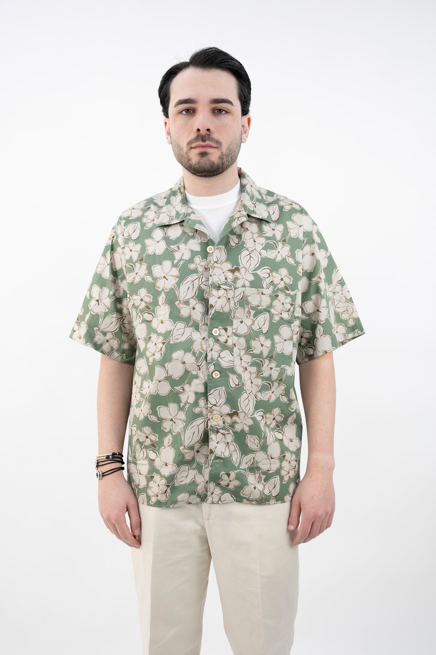 CAMICIA STAMPA FLOREALE SRSYN31 FU3Tintoria Mattei 954