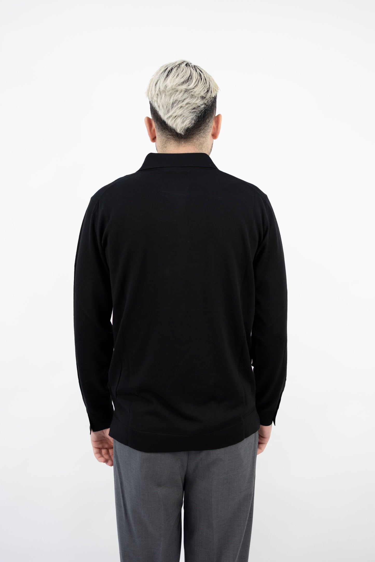 POLO CAMICIA IN LANA NERO CA0MLB RM16R 990  Filippo De Lurentiis