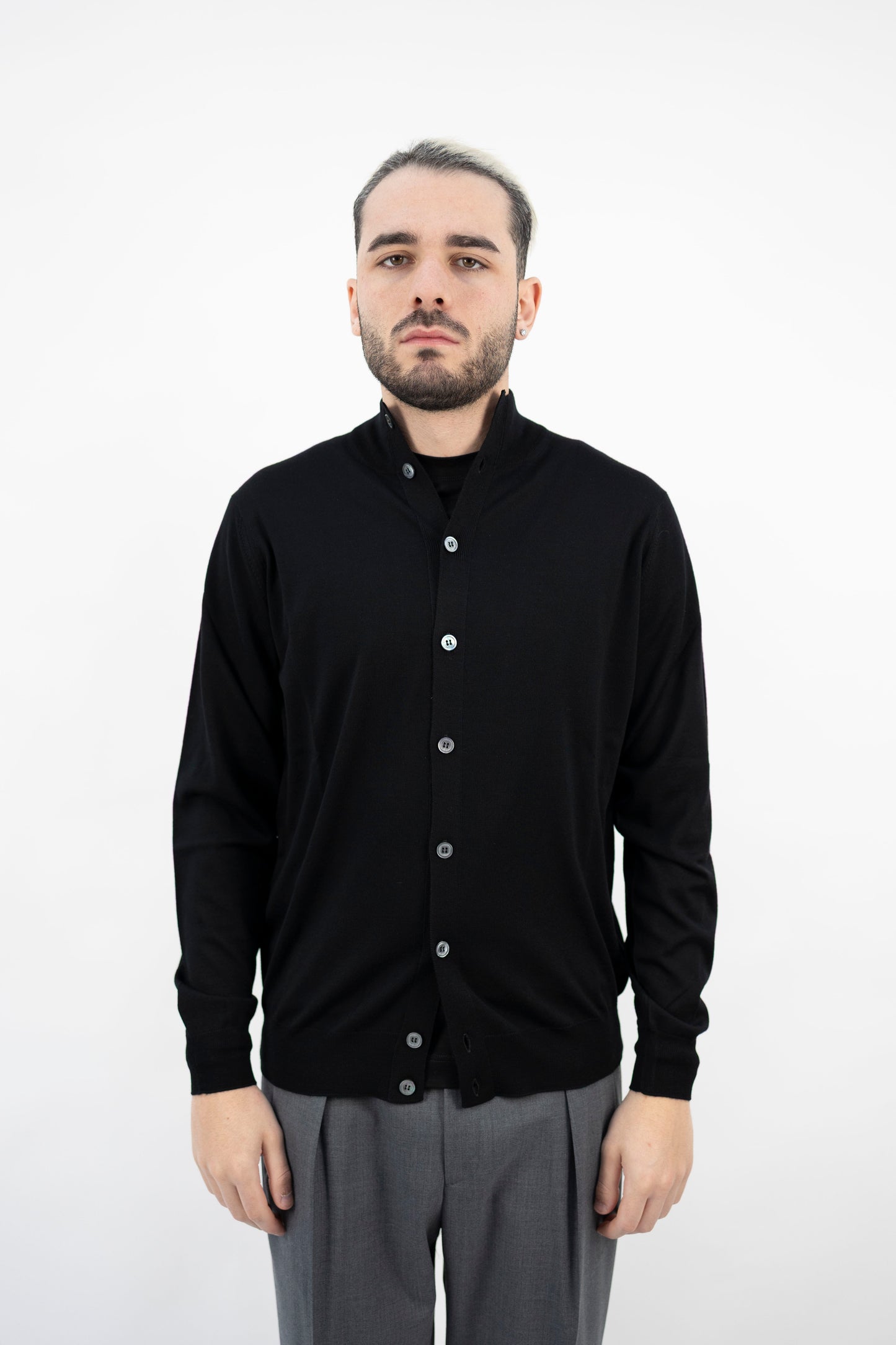 BLUSOTTO IN LANA NERO BB1ML RM16R 990 Filippo De Lurentiis