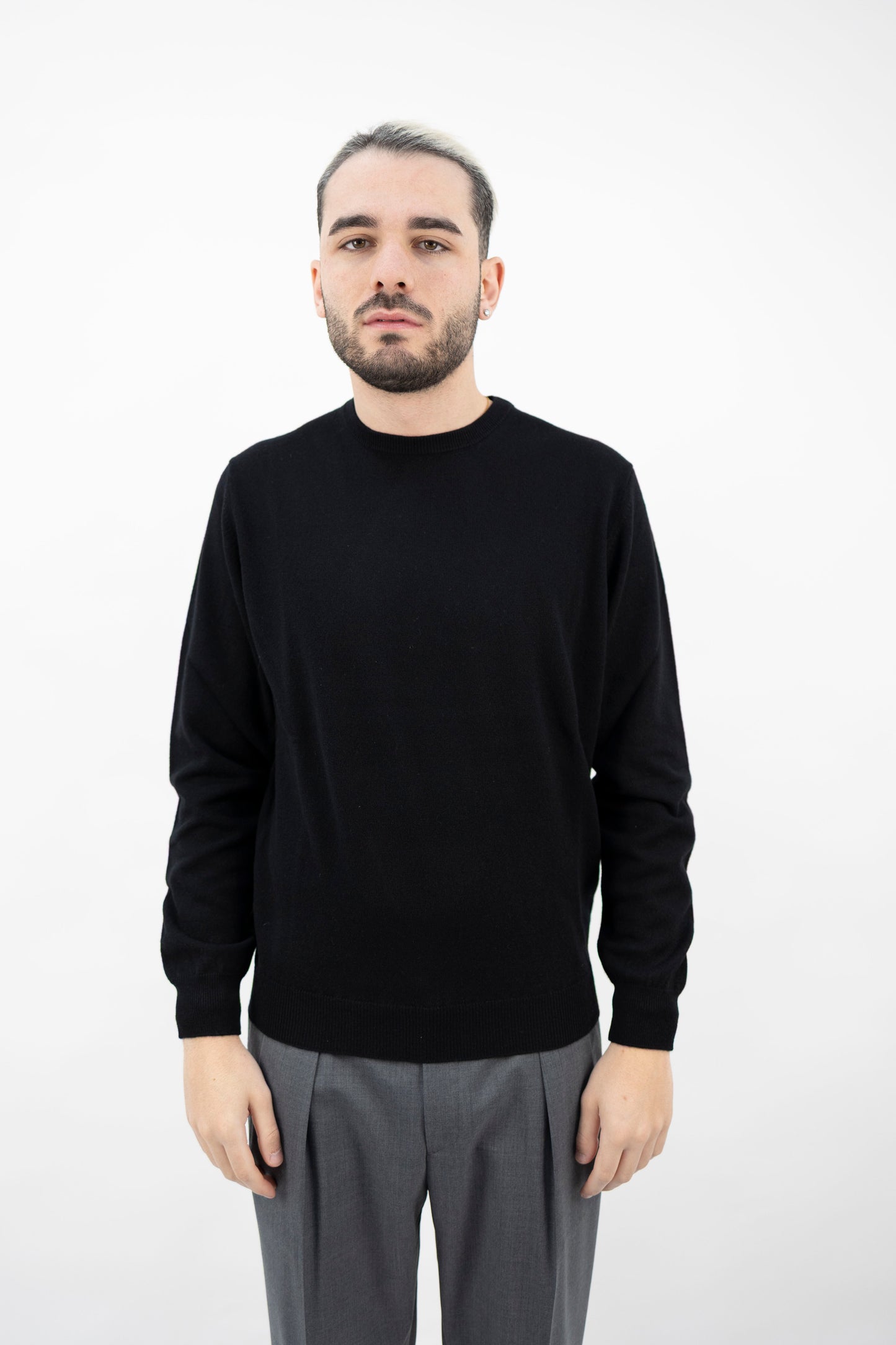 GIROCOLLO LANA&CASHMERE NERO GC1ML WC12R 990 Filippo De Lurentiis