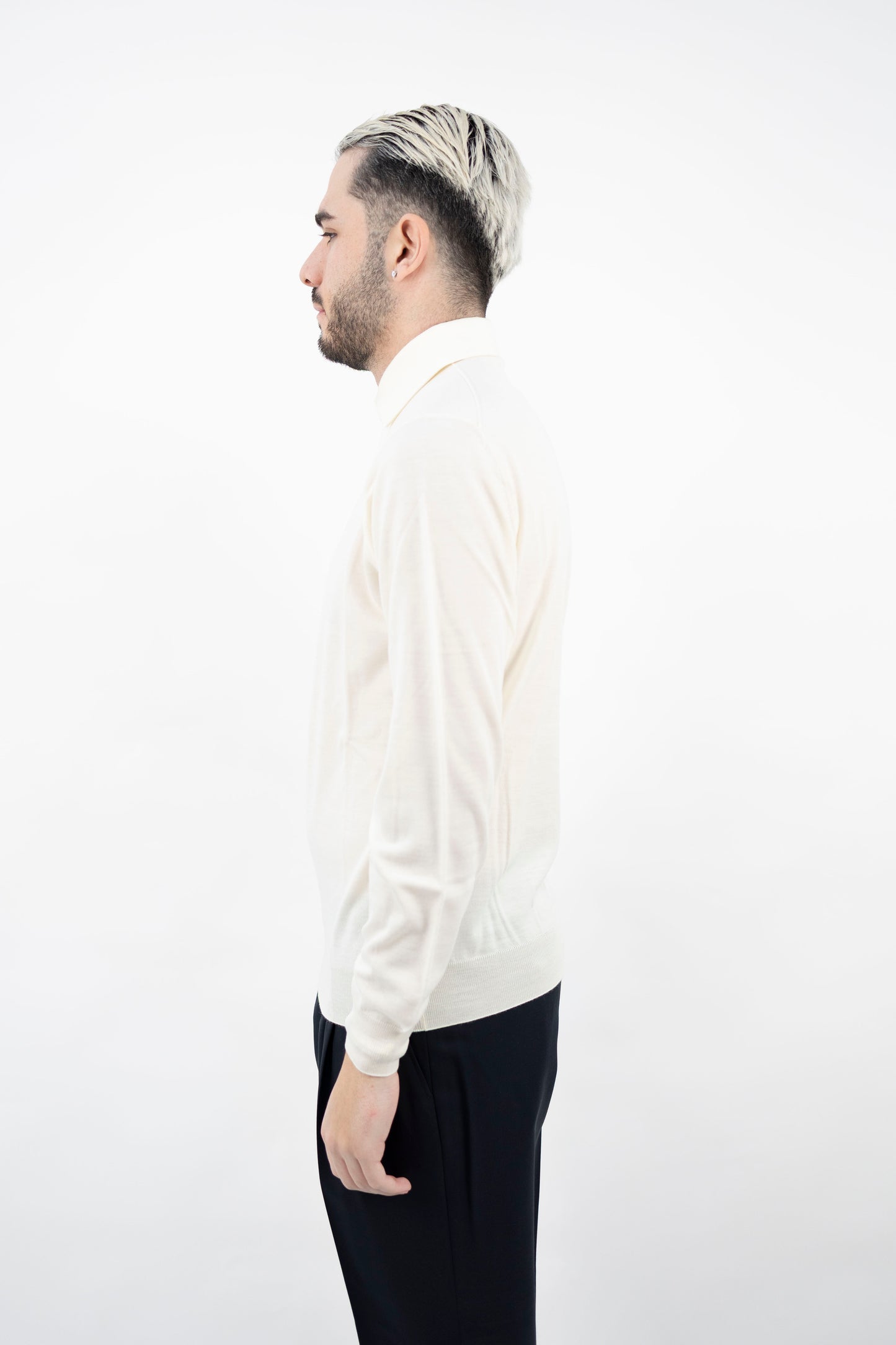 POLO LATTE LANA SUPER FINEPL1MLPAR/RM16R 020 Filippo De Lurentiis