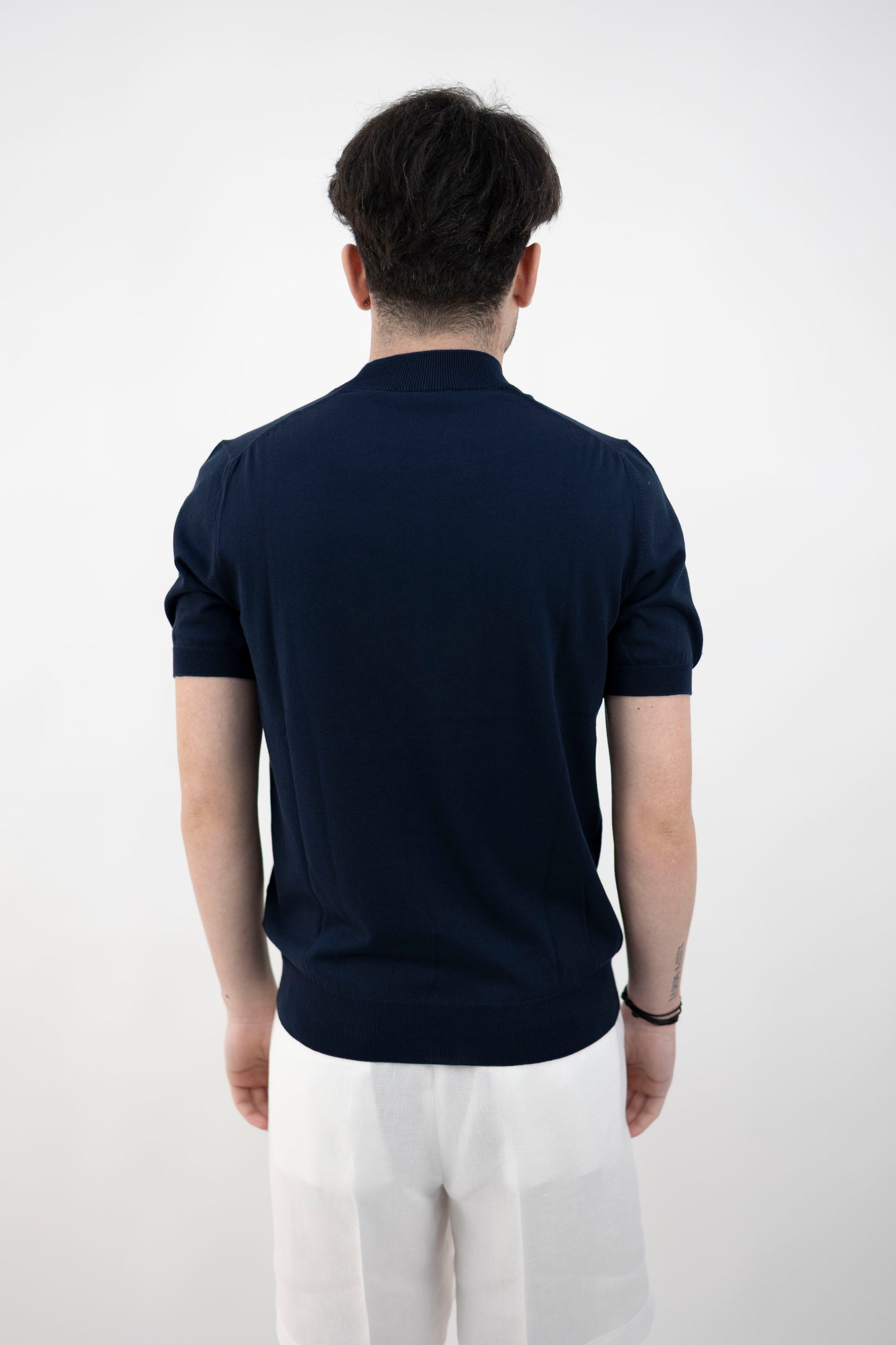 T-SHIRT LUPETTO JERSEY BLU NAVY 57112/21810 598 GRAN SASSO