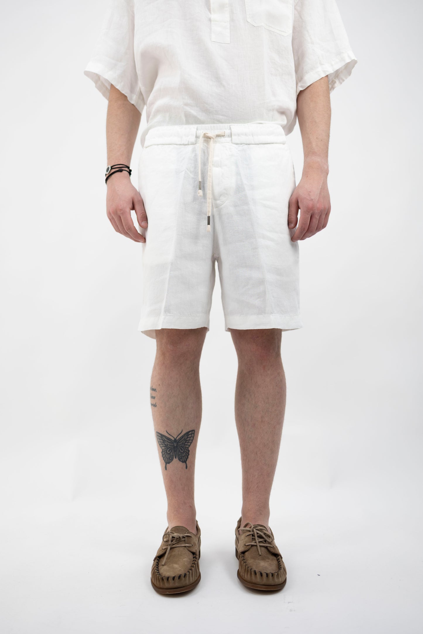 BERMUDA IN LINO BIANCO BIL17 OFF WHITE InLinum