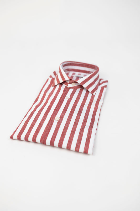 CAMICIA A RIGHE BIANCO E ROSSO 1363GJERM1 GUGLIELMINOTTI