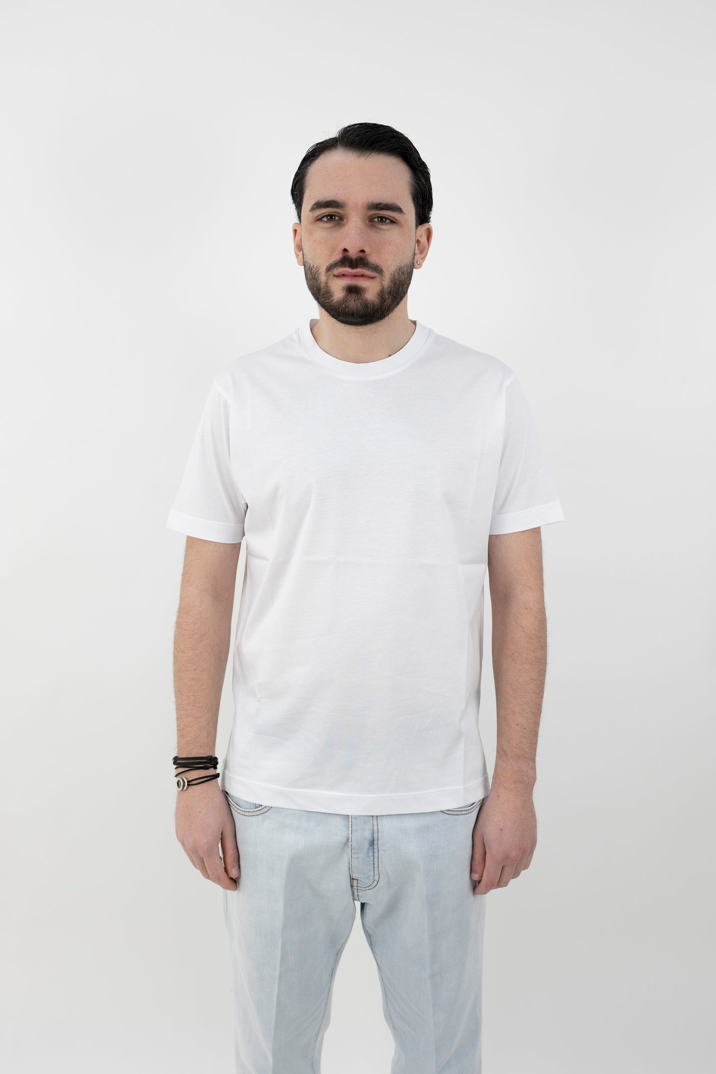 T-SHIRT GIROCOLLO BIANCA DF4315 01 DANIELE FIESOLI