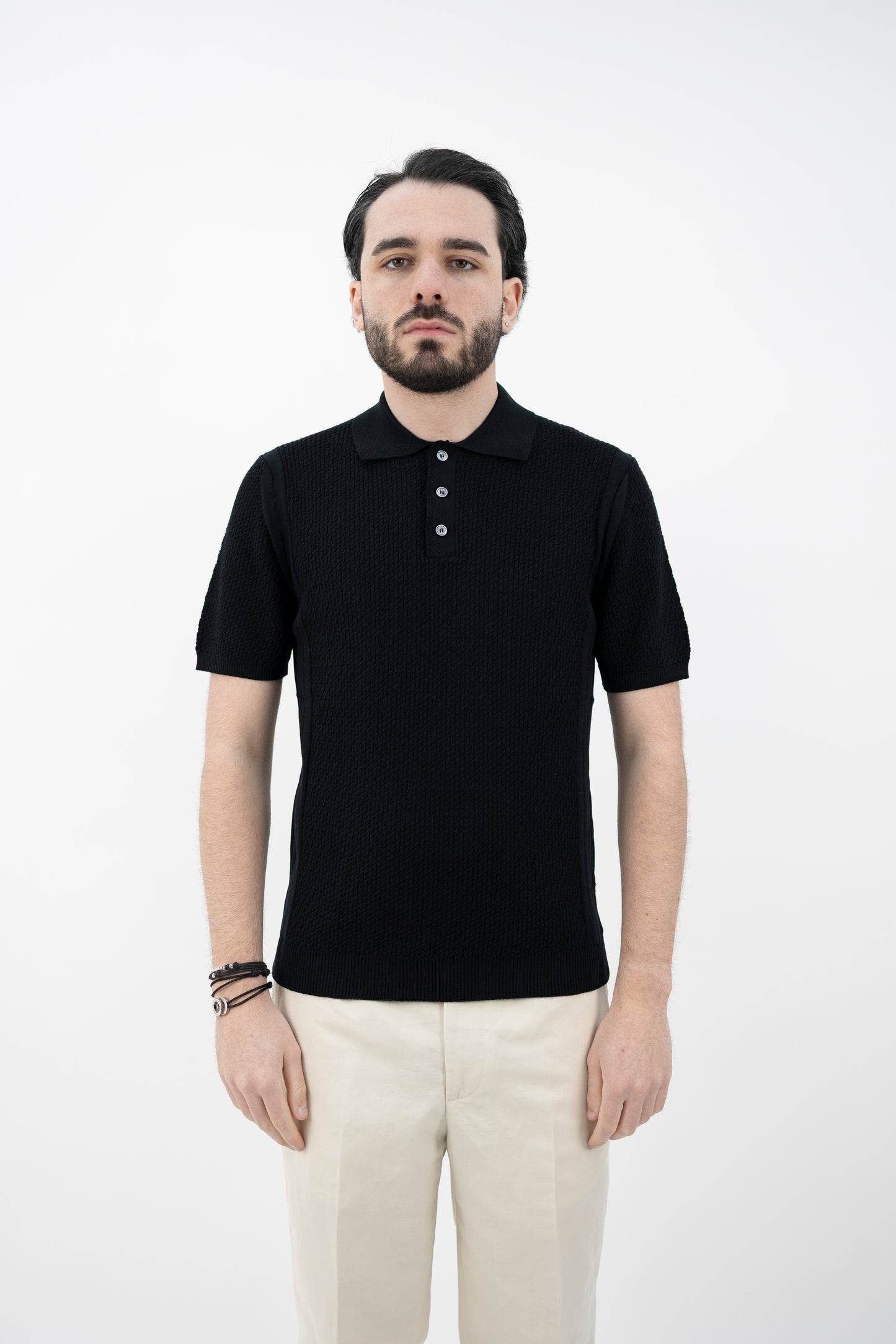 POLO COTONE GIZA NERA DF3015 13 DANIELE FIESOLI