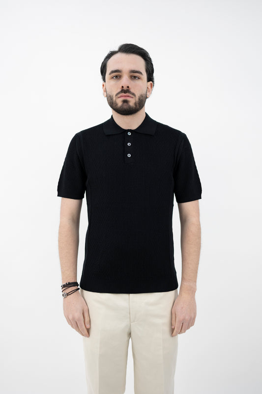 POLO COTONE GIZA NERA DF3015 13 DANIELE FIESOLI
