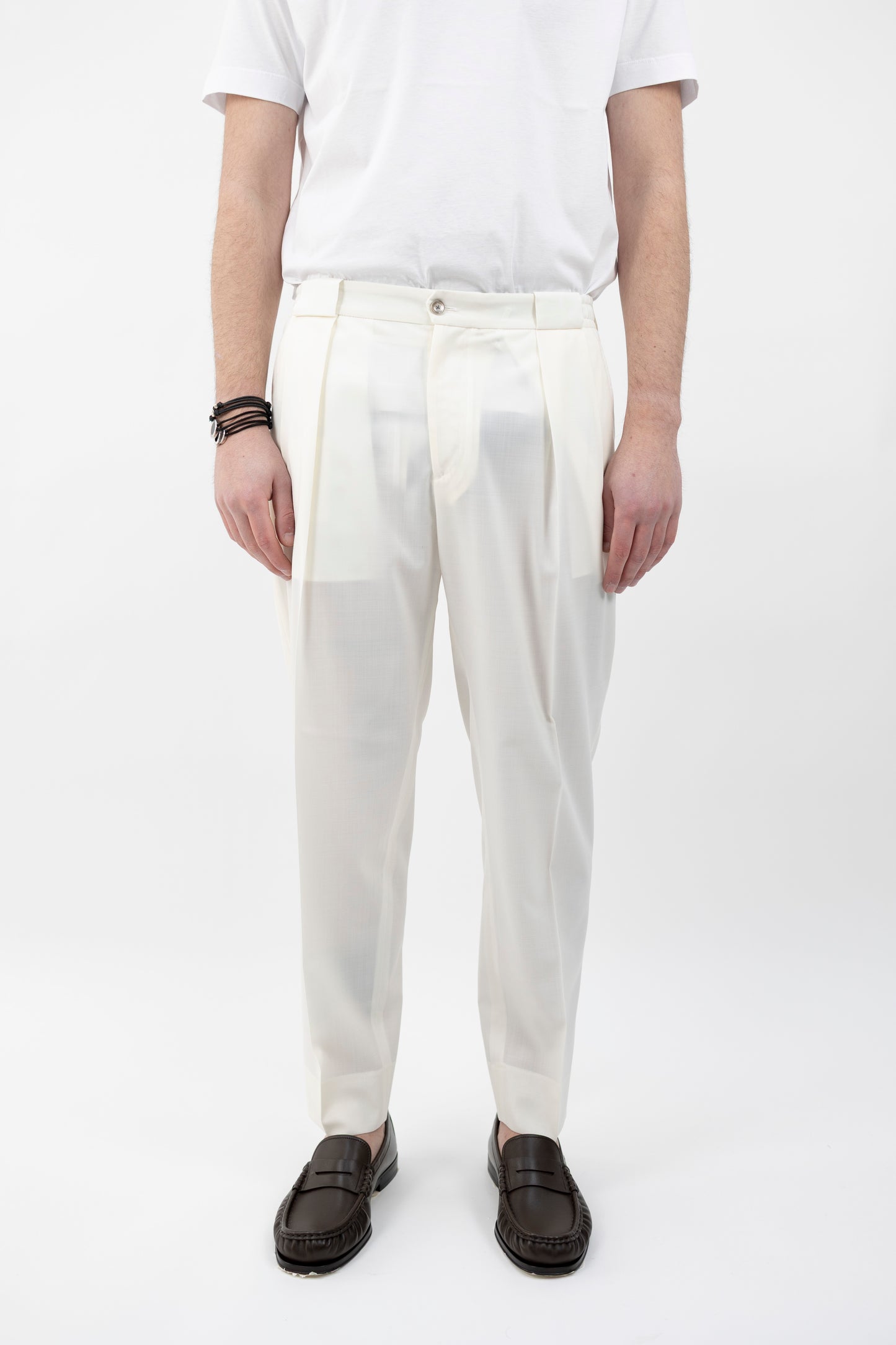 PANTALONE PORTOBELLOSQD LATTE 300082 120 Quattro decimi BY Briglia