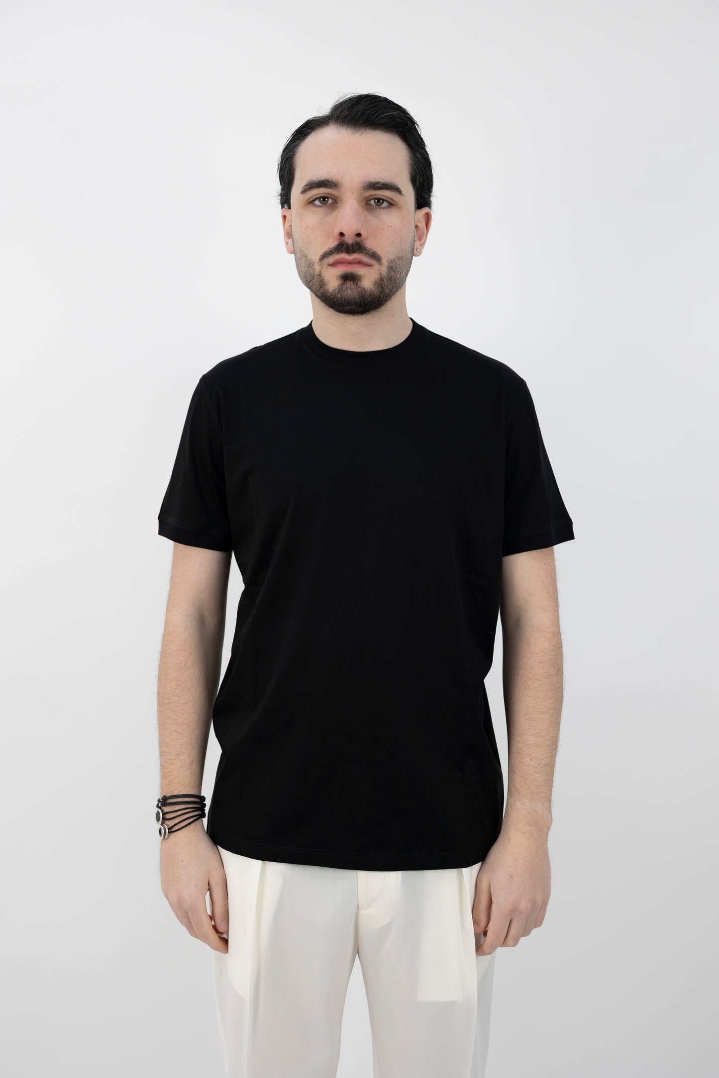 T-SHIRT JERSEY NERA 261PT1001 Pietra Salata