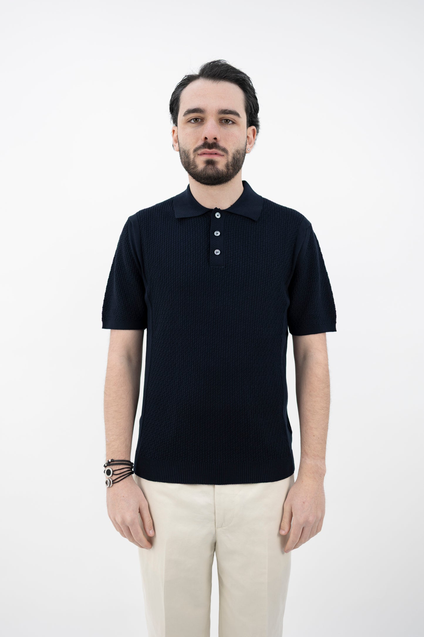 POLO COTONE GIZA BLU NOTTE DF3015 23 DANIELE FIESOLI