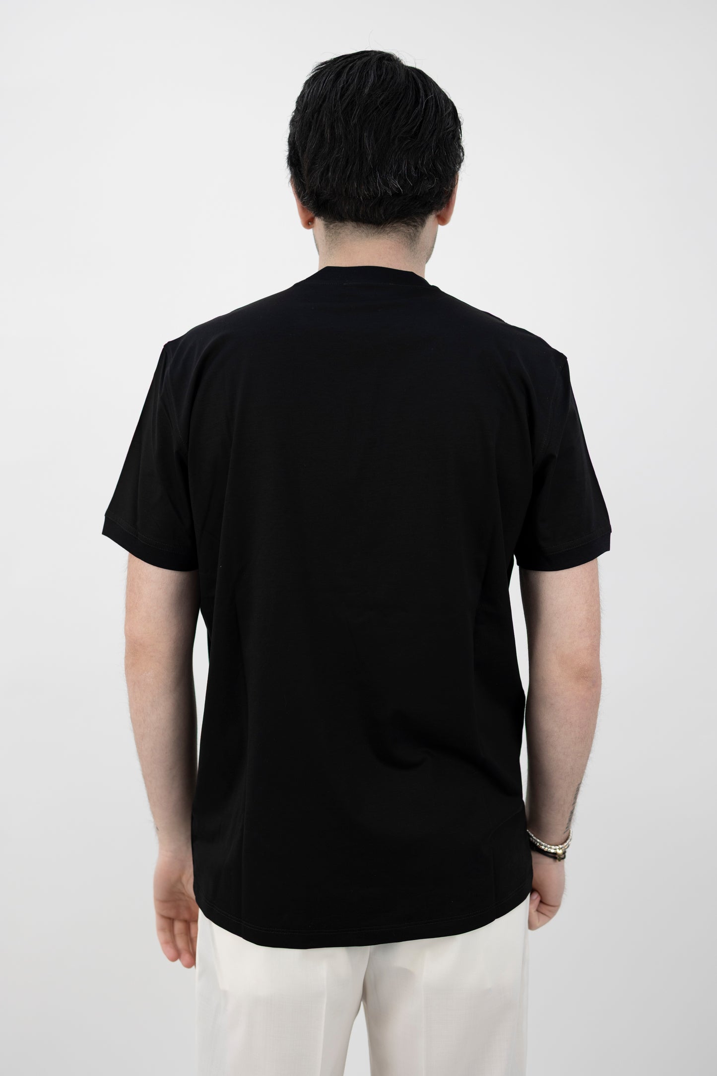 T-SHIRT JERSEY NERA 261PT1001 Pietra Salata