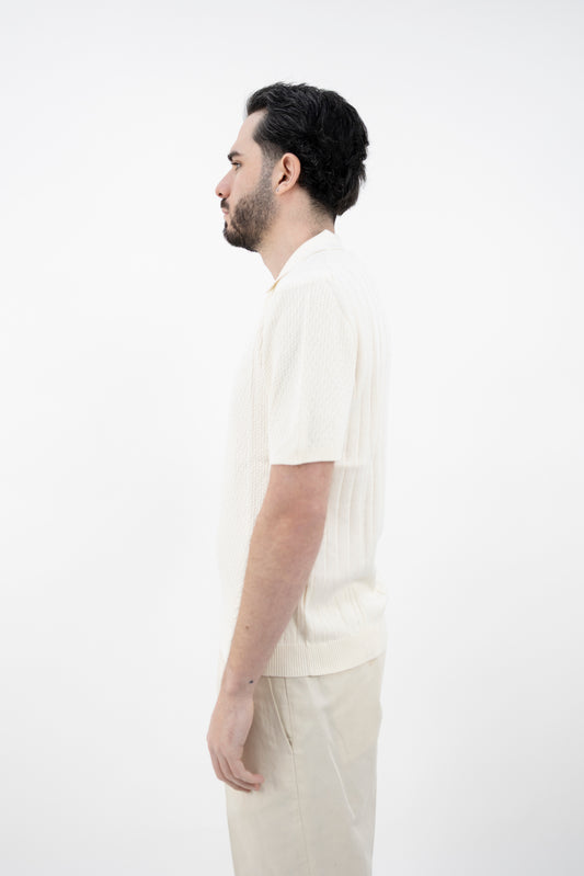 POLO COTONE GIZA ECRU DF3015 100 DANIELE FIESOLI